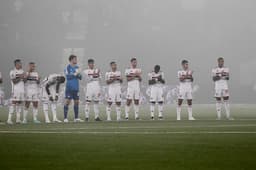 Elenco do São Paulo contra o Botafogo