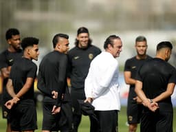 Cuca, Gil, Du Queiroz, Cantillo, Cássio, Fausto Vera e Romero - Treino Corinthians