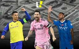 Cristiano Ronaldo, Messi e Neymar - Salários