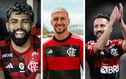 Gabigol, Arrascaeta e Everton Ribeiro