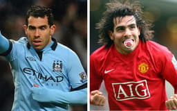 Jogadores que atuaram por Manchester United e Manchester City - Tévez