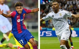 Lamine Yamal e Mbappé são os astros de Real Madrid x Barcelona