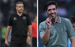 Artur Jorge (Botafogo) e Abel Ferreira (Palmeiras), disputam taça do Brasileirão 2024