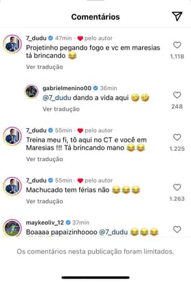 Postagem Instagram Dudu e Gabriel Menino