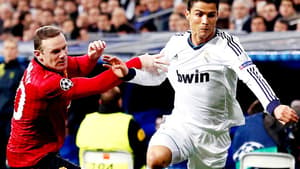 Real Madrid x Manchester United - Liga dos Campeões - Wayne Rooney e Cristiano Ronaldo (Foto: Cesar Manso/AFP)