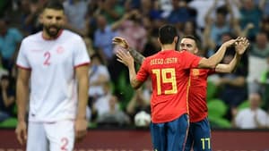 Aspas e Diego Costa - Espanha x Tunísia