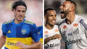 Boca Juniors x Santos - Cavani e Guilherme