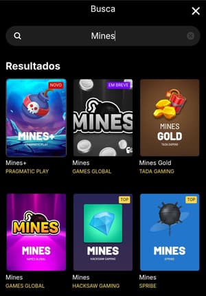 Captura de tela dos jogos Mines no cassino KTO.