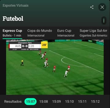 Captura de tela mostra a transmissão 3D do futebol virtual bet365.