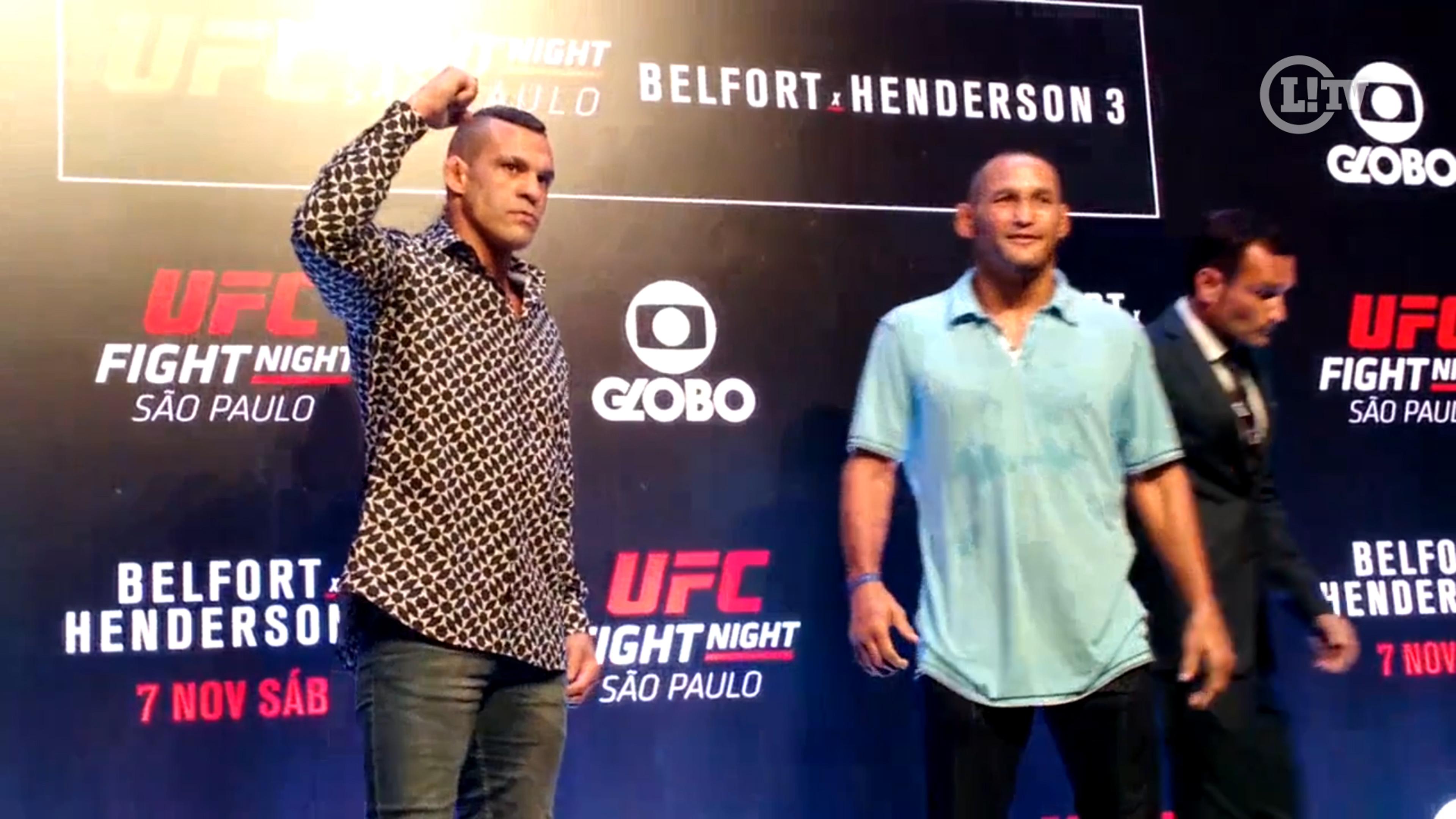 Belfort, Hendo e astros do UFC São Paulo se encaram em clima tranquilo