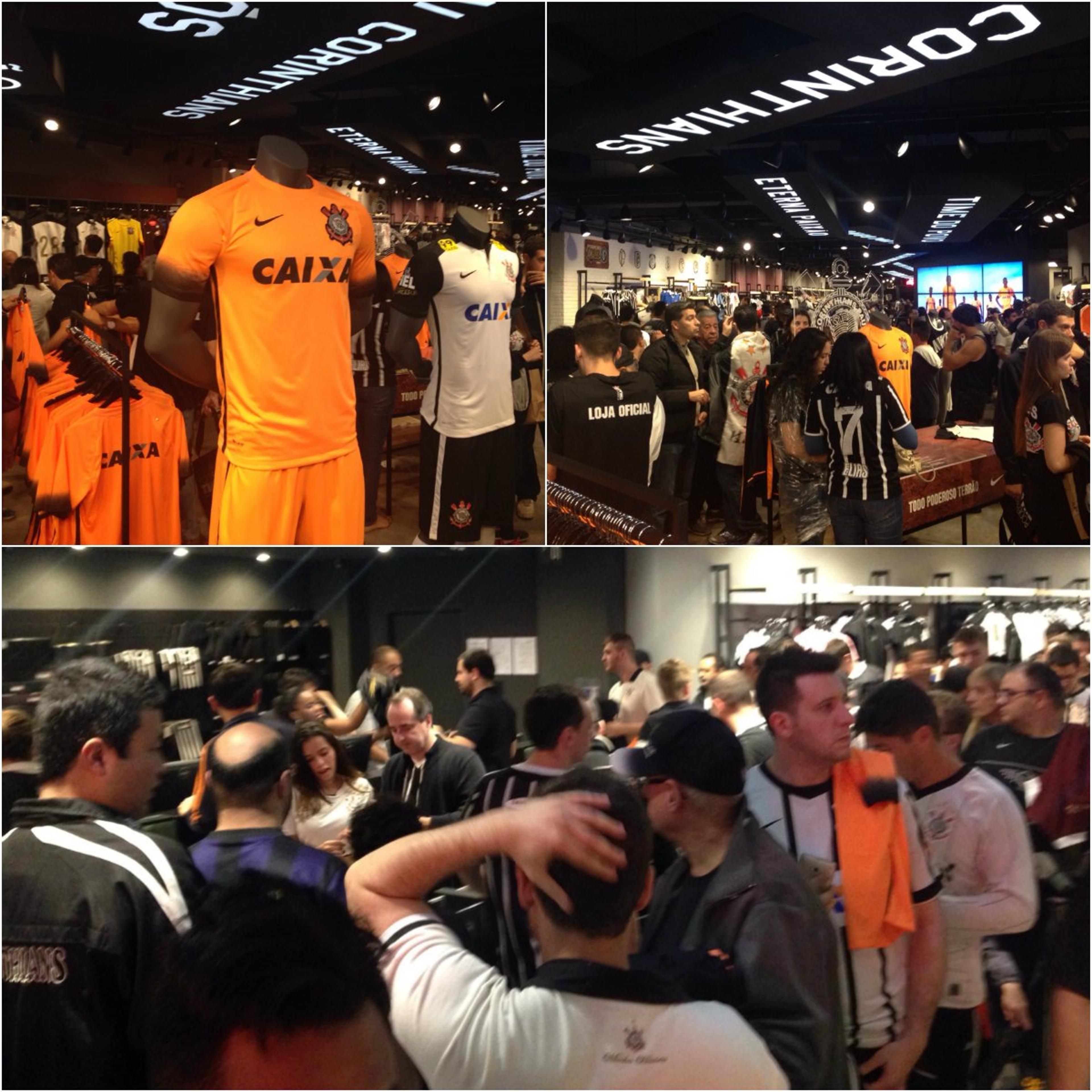 Loja na Arena Corinthians fica lotada antes de jogo do Timão contra o Coxa