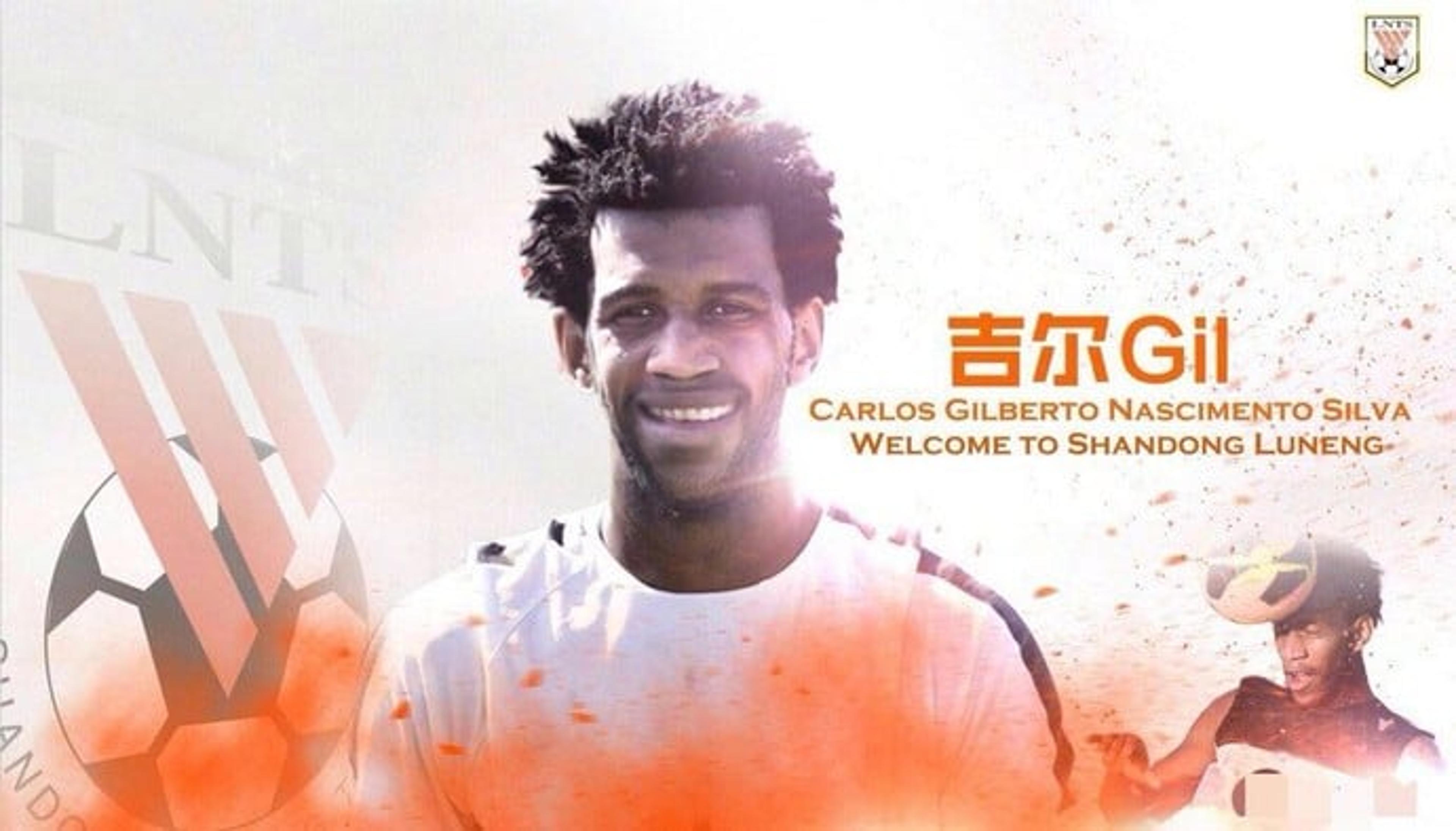 Shandong Luneng apresenta o zagueiro Gil, ex-Corinthians