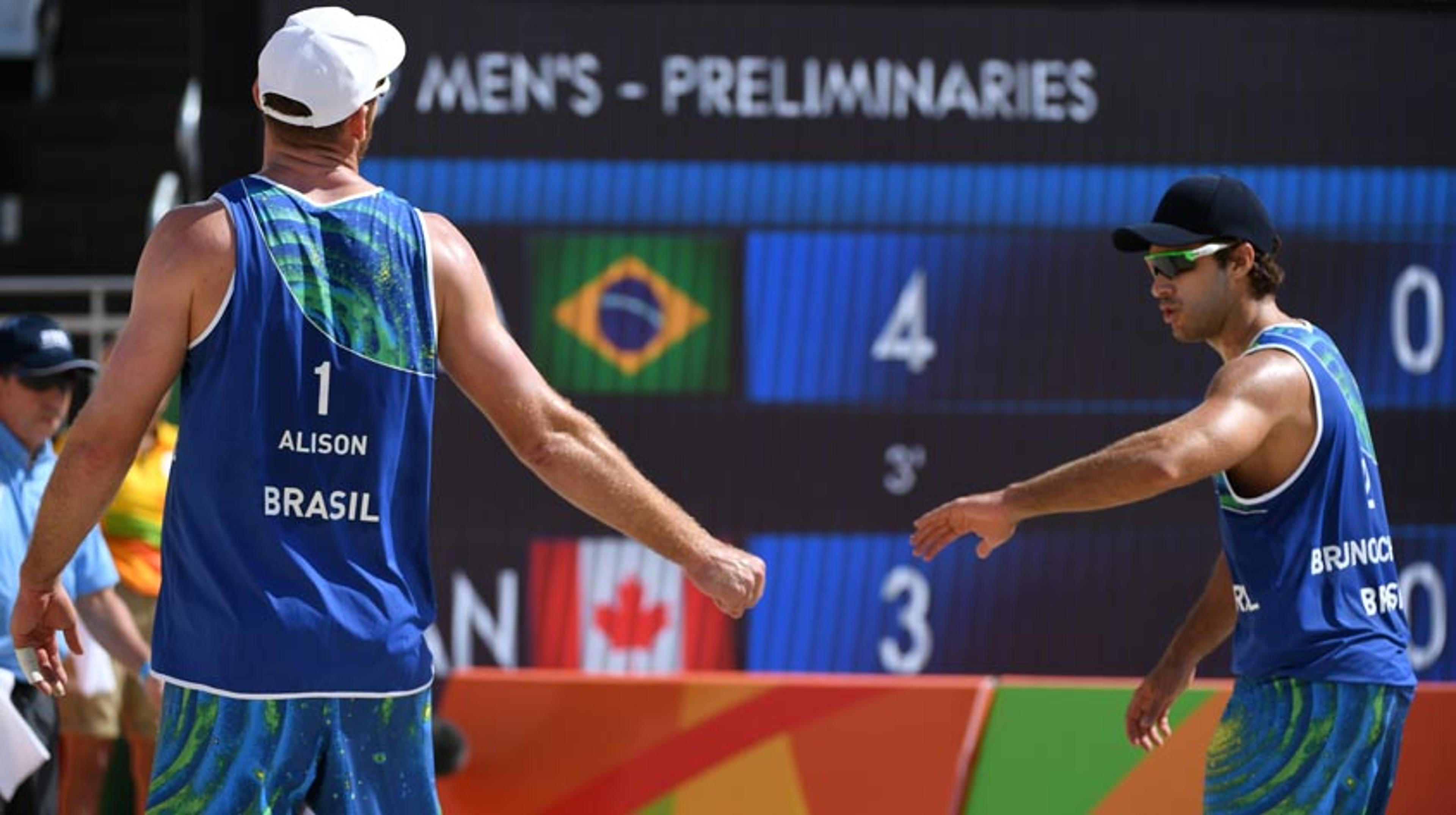 Bruno Schmidt e Alison começam Jogos com pé direito