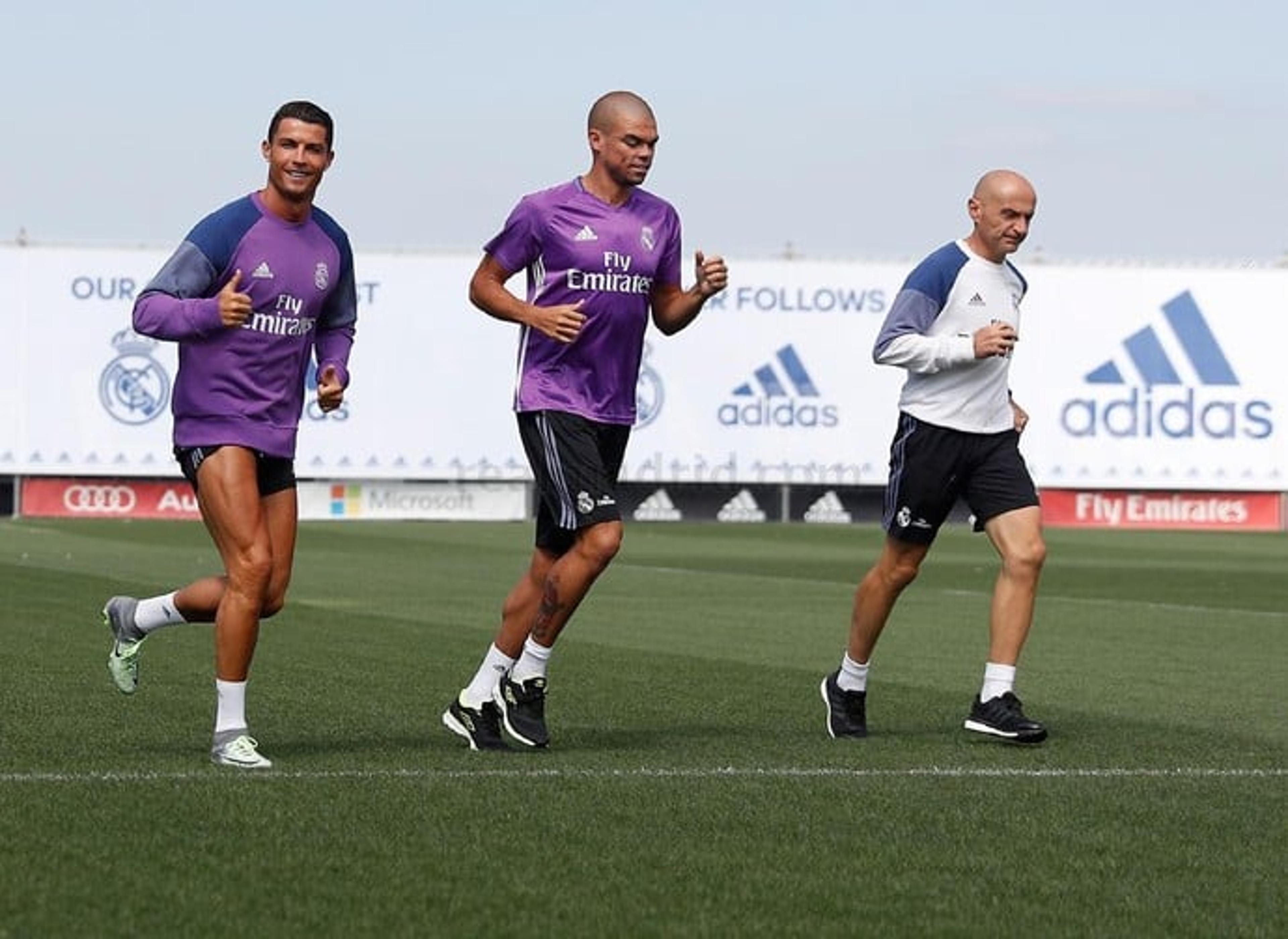 Cristiano Ronaldo e Pepe voltam a treinar no Real Madrid