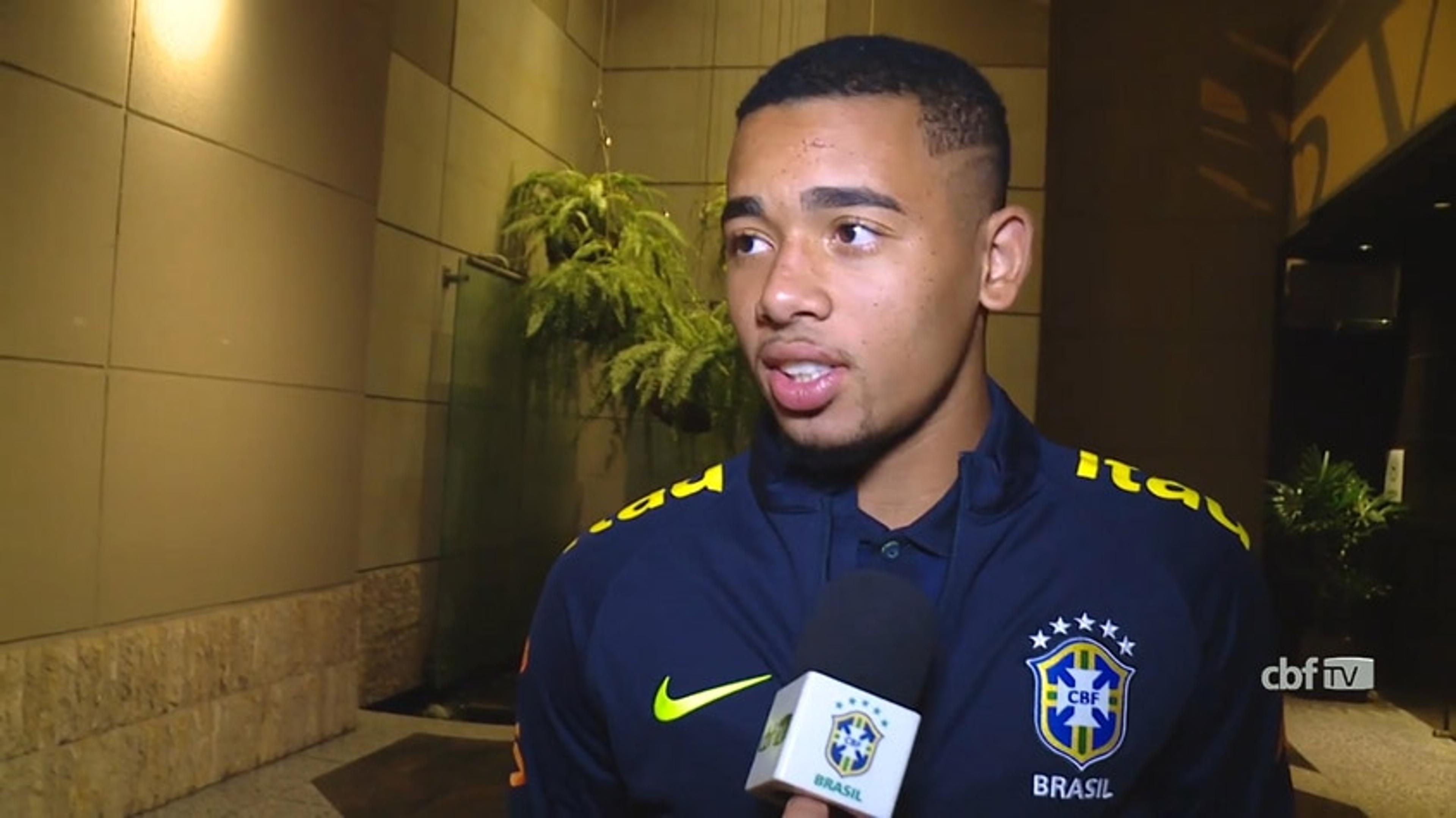 VÍDEO: Gabriel Jesus fala sobre orgulho por estreia pela Seleção principal e quebra de tabu