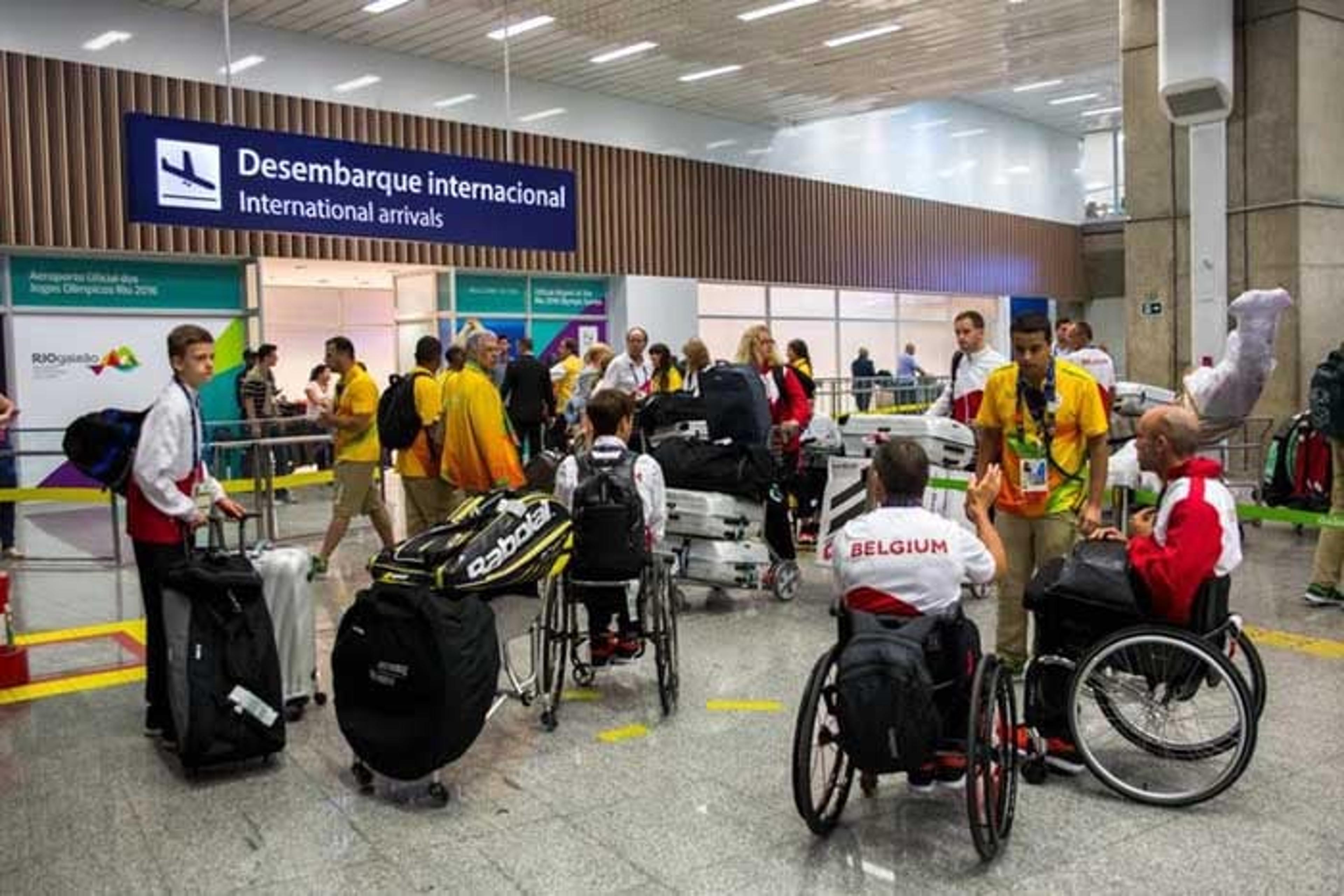 Aeroporto passa no teste final na saída dos atletas paralímpicos