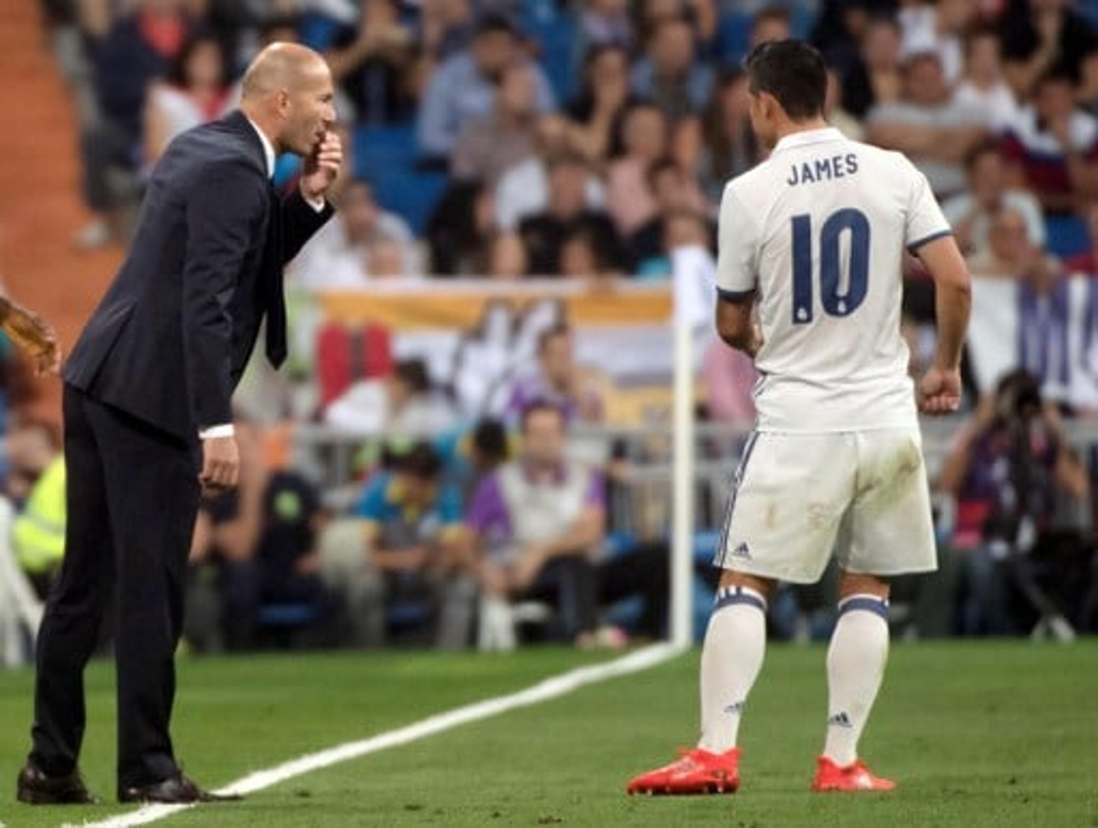 Zidane aconselha James a ficar no Real Madrid: ‘Está pronto para jogar’