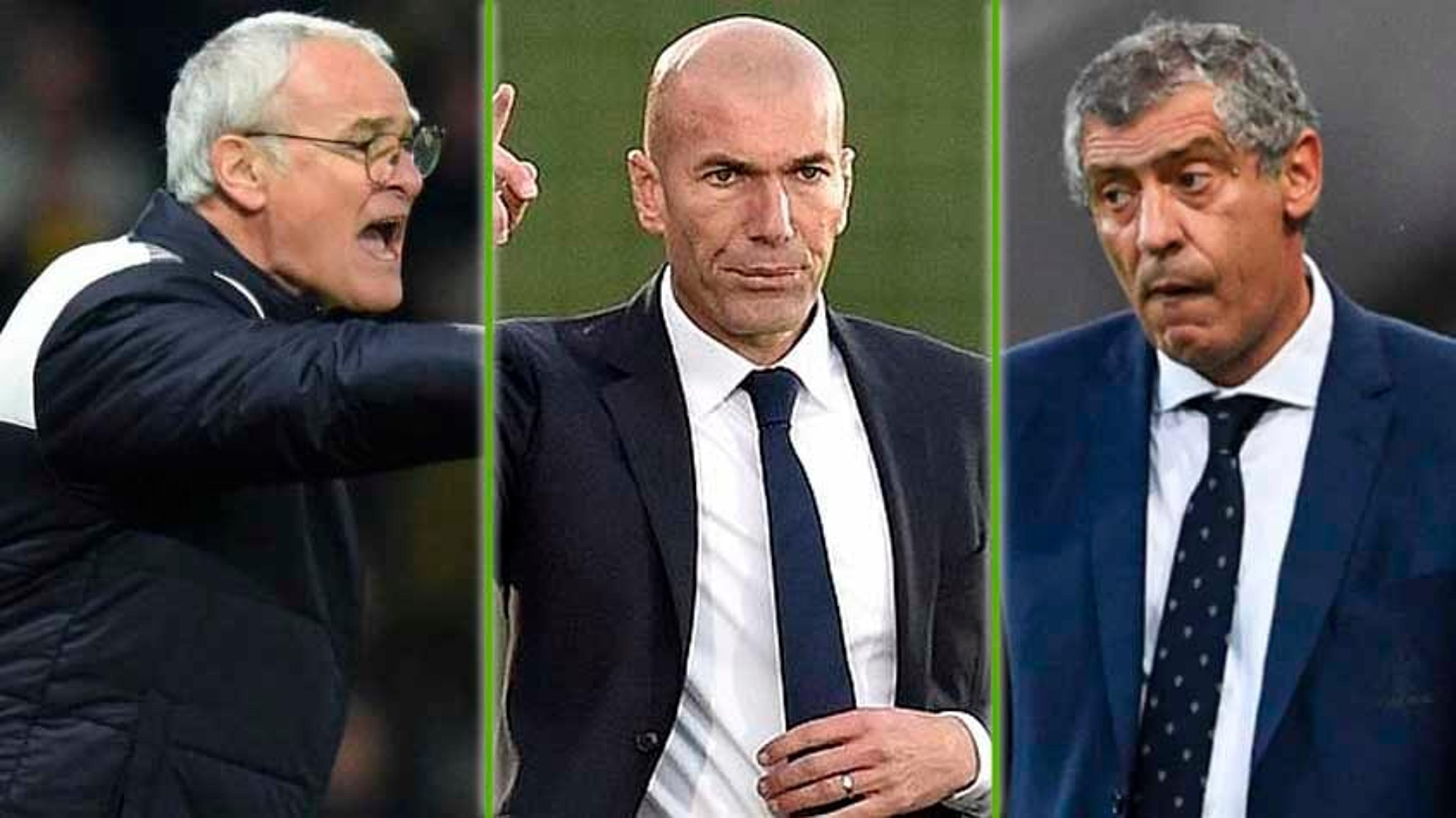 Ranieri, Zidane e Fernando Santos concorrem a melhor técnico de 2016