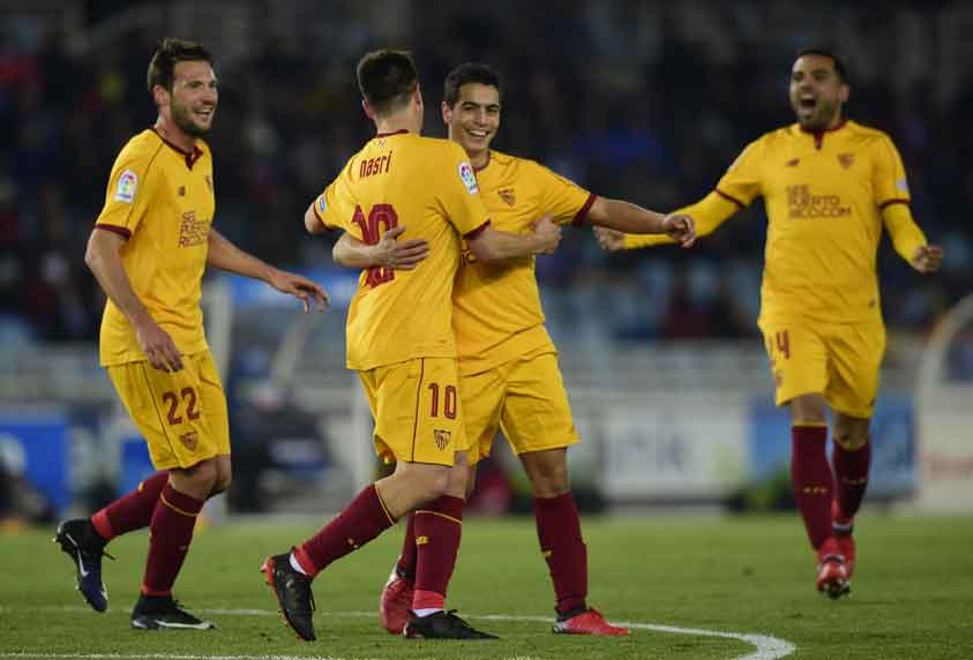 Sevilla goleia a Real Sociedad e vai dormir na vice-liderança do Espanhol