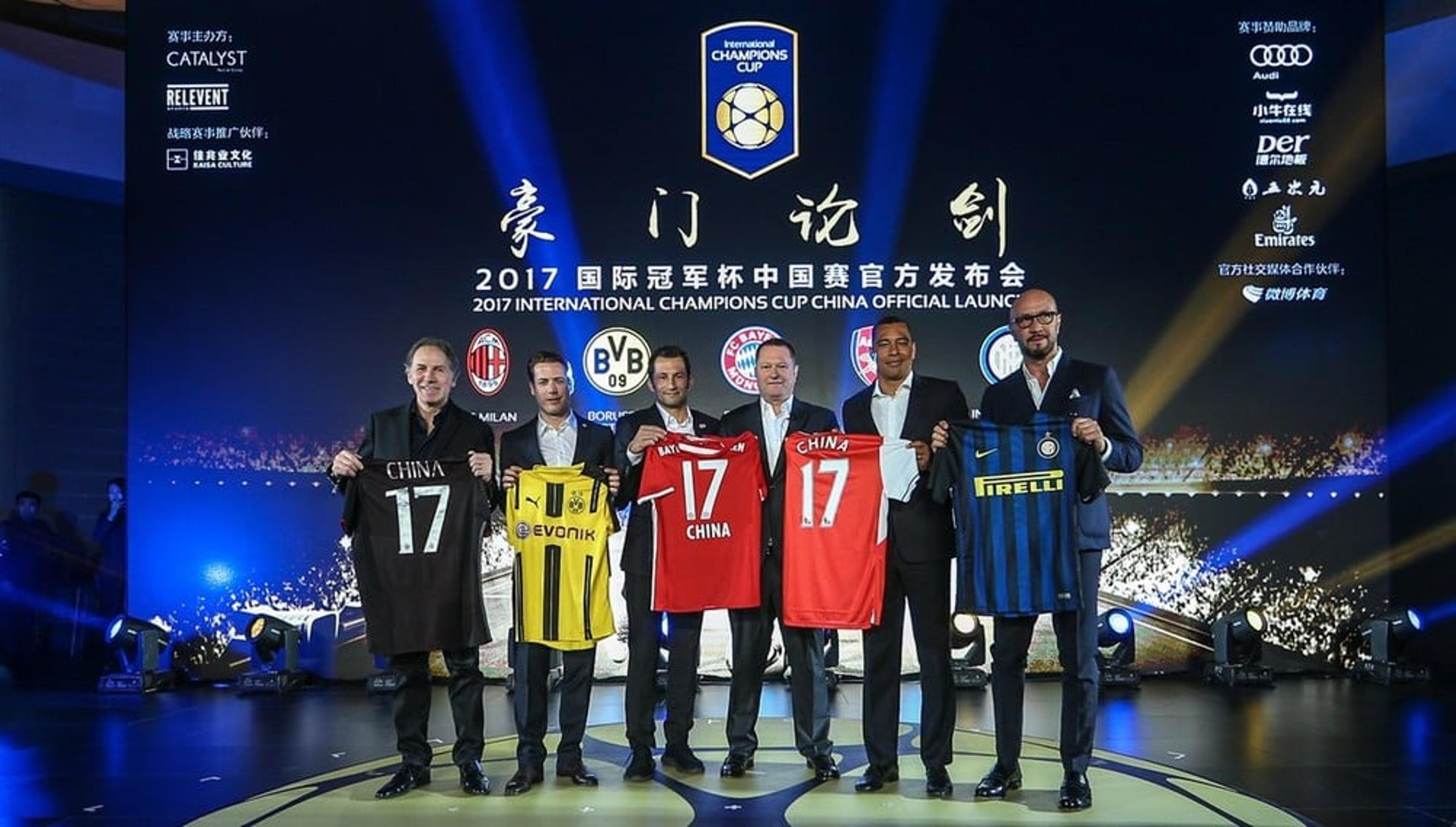 Torneio confirma Inter x Milan na China; Bayern pega o Arsenal