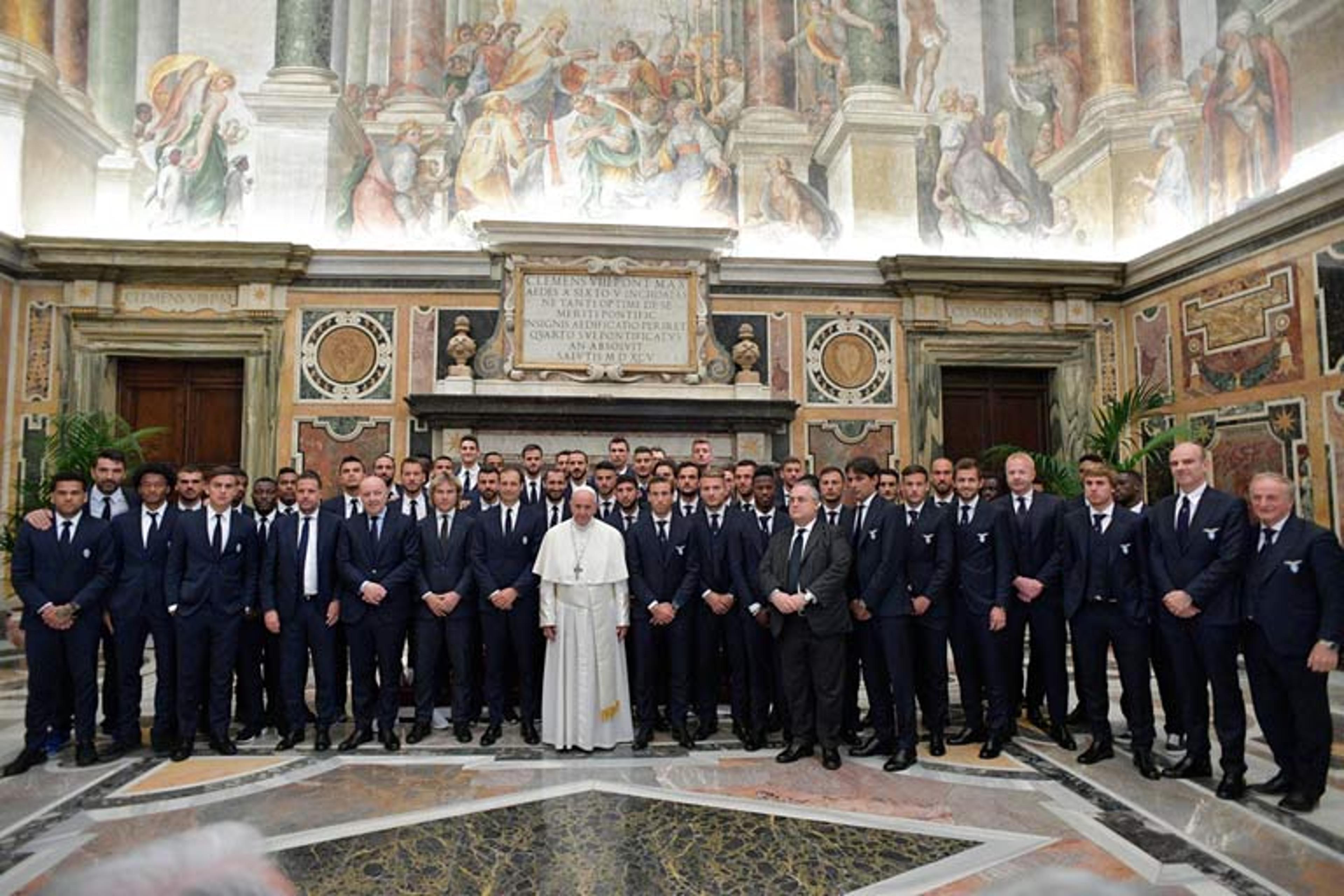 Papa Francisco recebe Juventus e Lazio antes da final da Copa da Itália