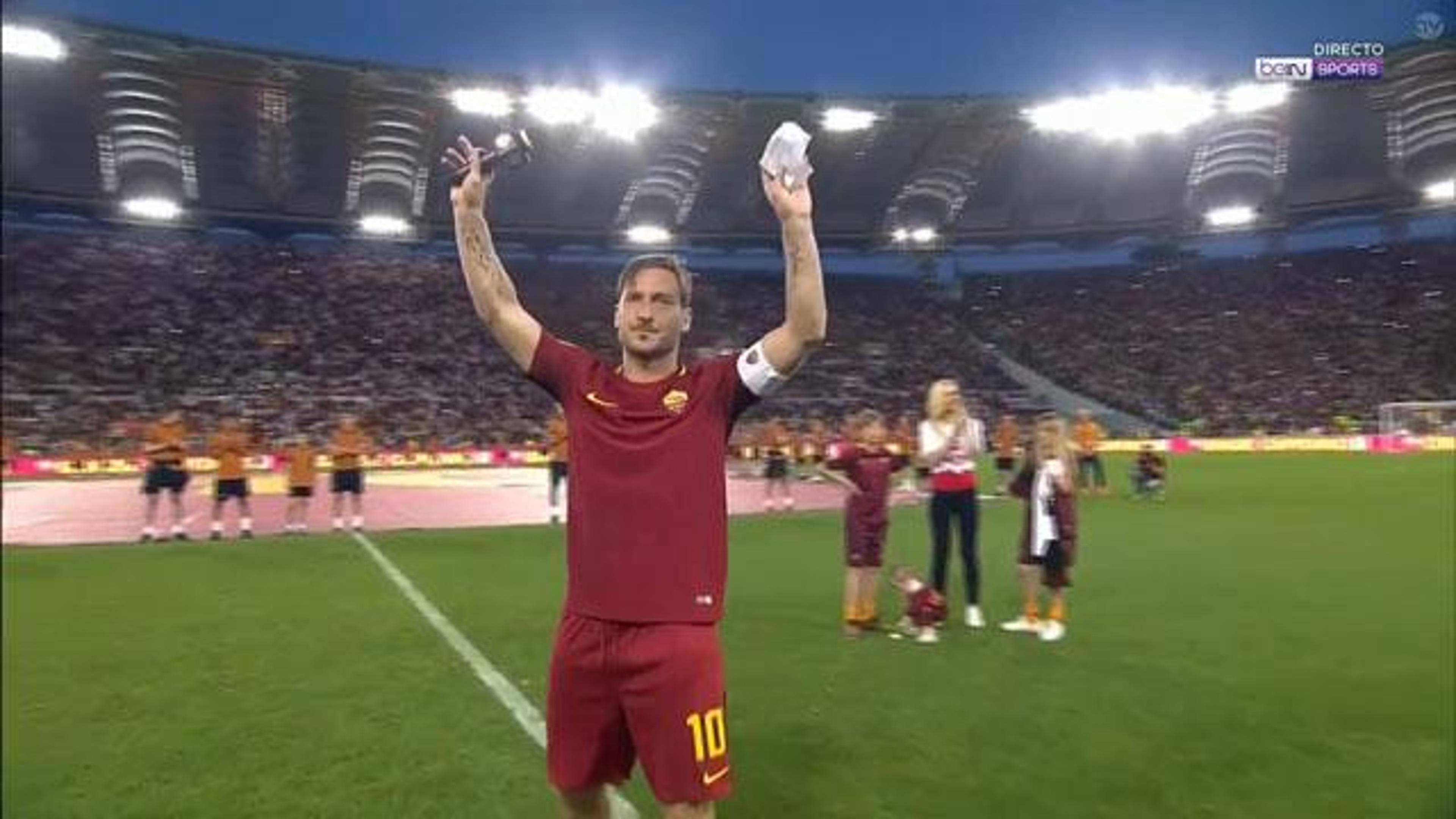 VÍDEO: Veja como foi a emocionante despedida de Totti que levou todos no estádio da Roma às lágrimas