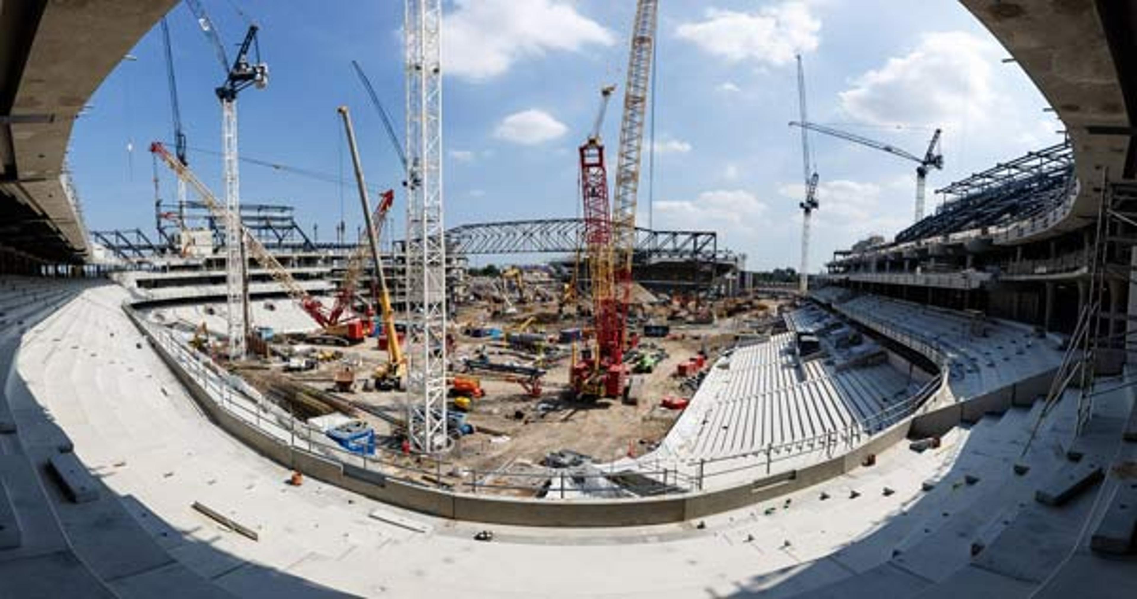 Tottenham divulga fotos das obras de seu novo estádio em Londres