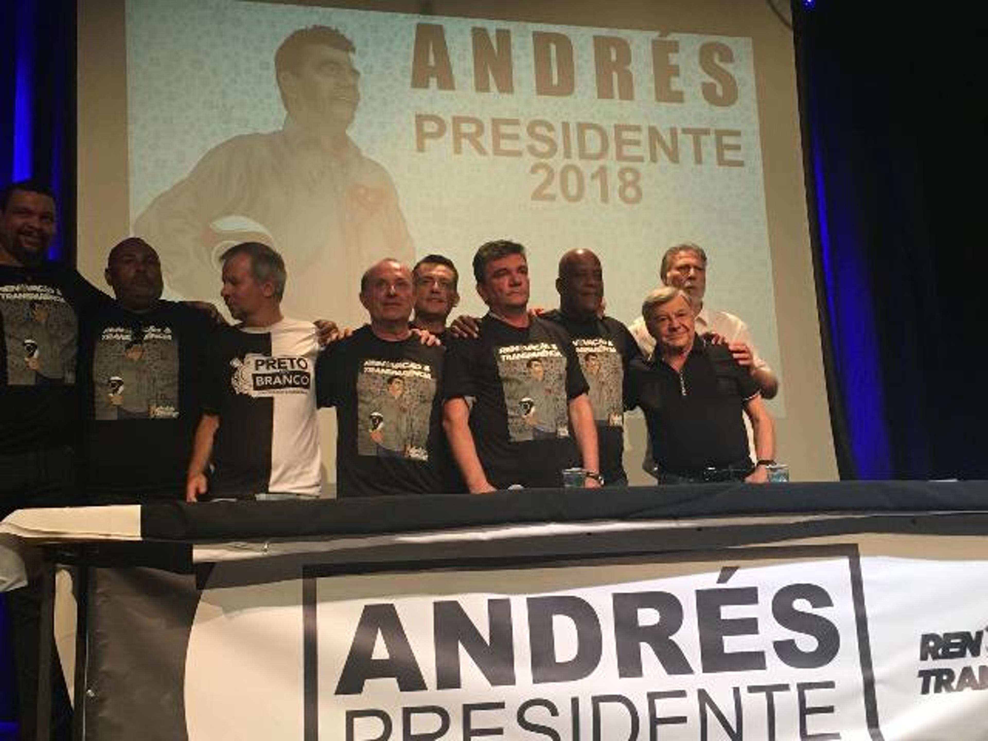 Andrés lança candidatura à presidência do Timão e promete pagar Arena ‘rapidamente’