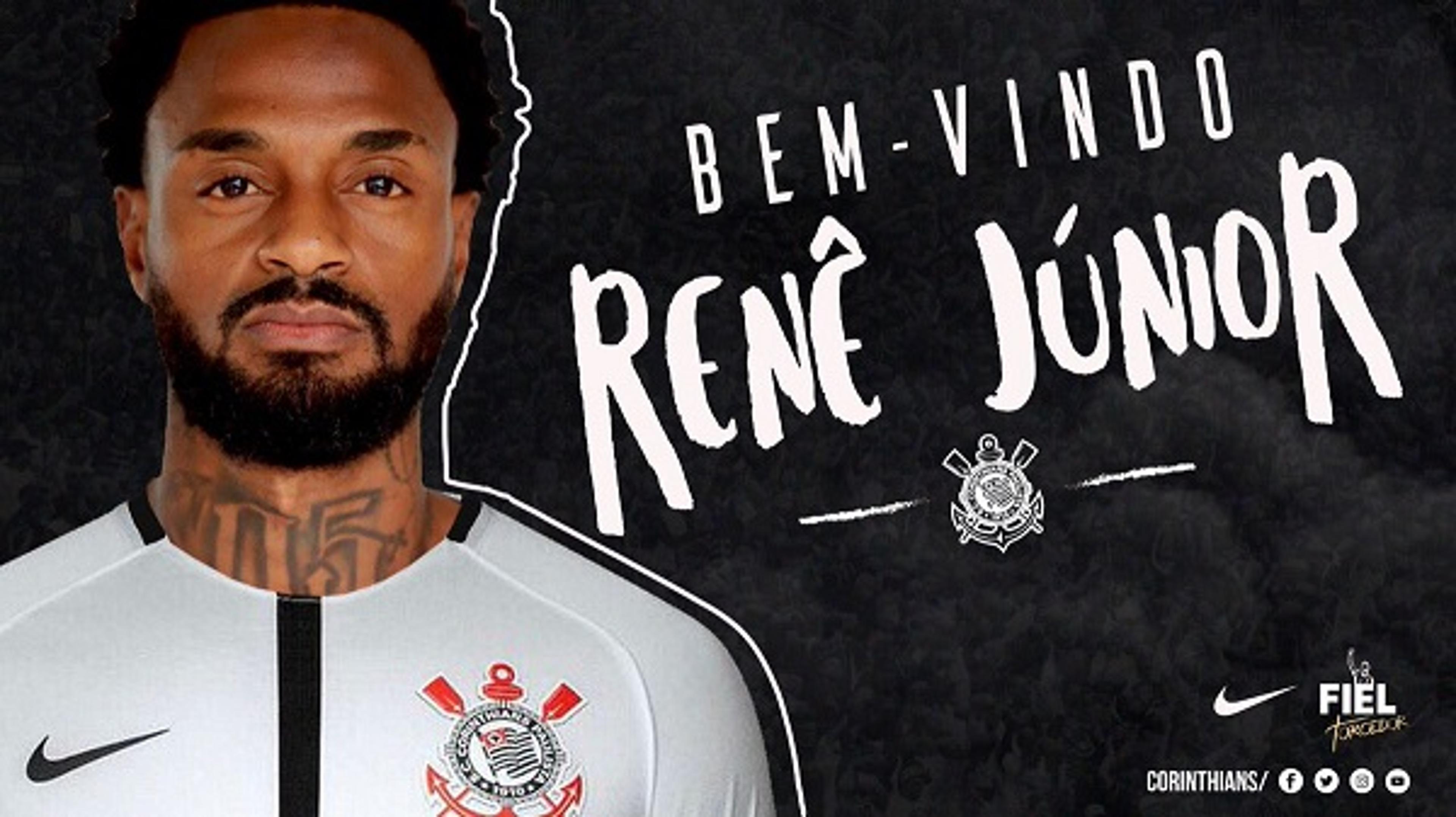 Corinthians anuncia a contratação de Renê Júnior por três anos