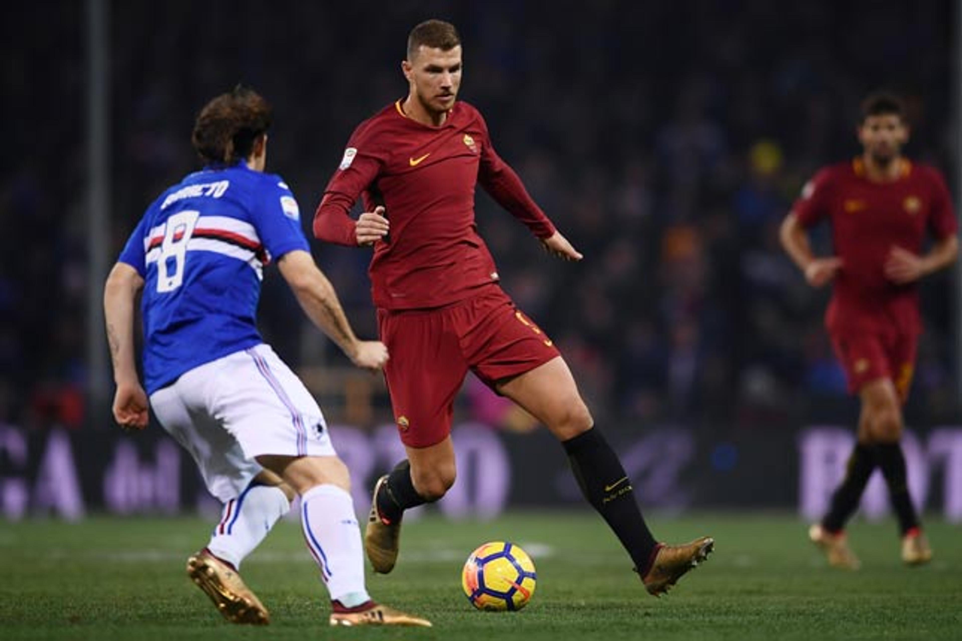 Dzeko marca nos acréscimos e impede derrota da Roma no Italiano