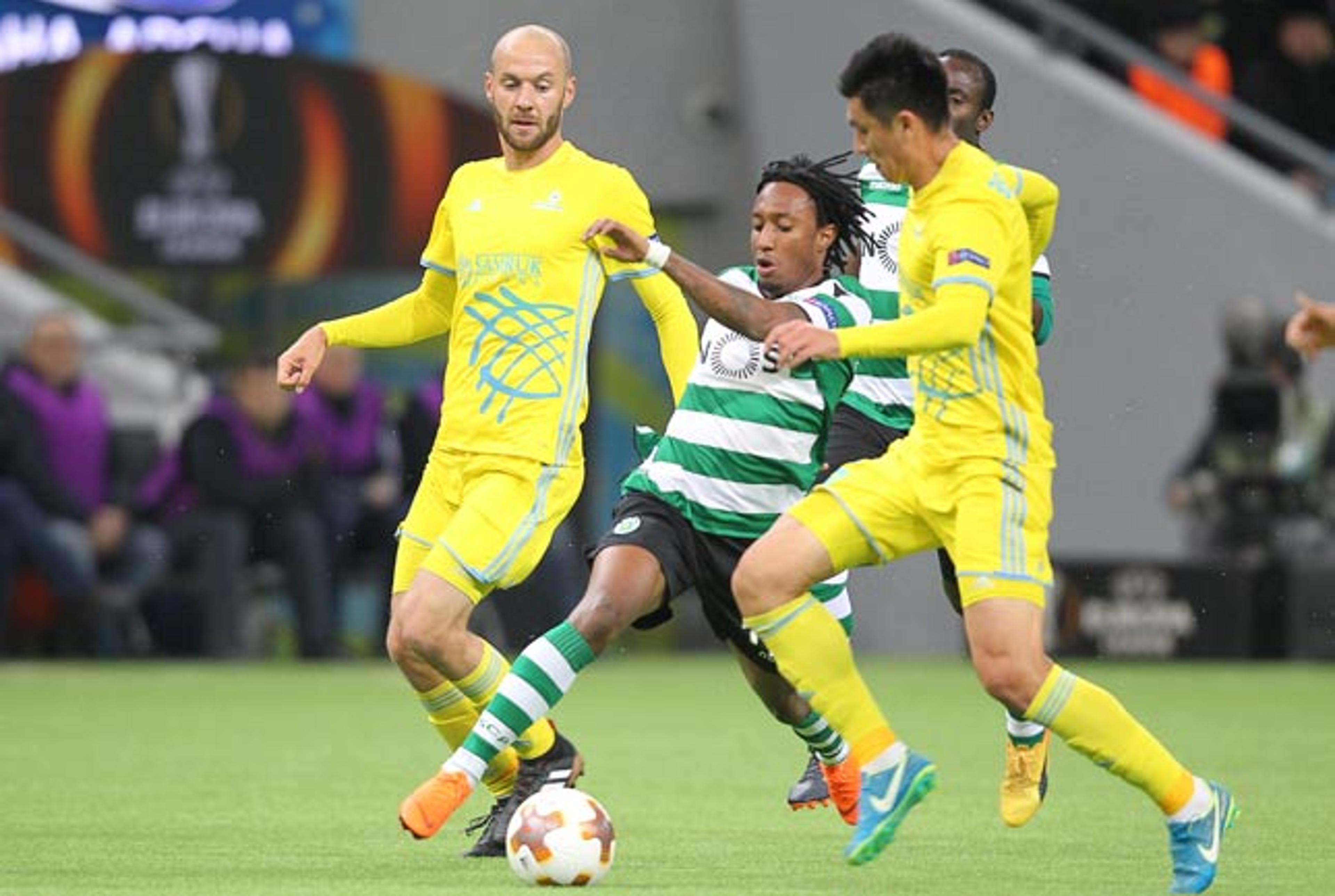 Sporting leva susto, vence Astana e tem boa vantagem na Liga Europa