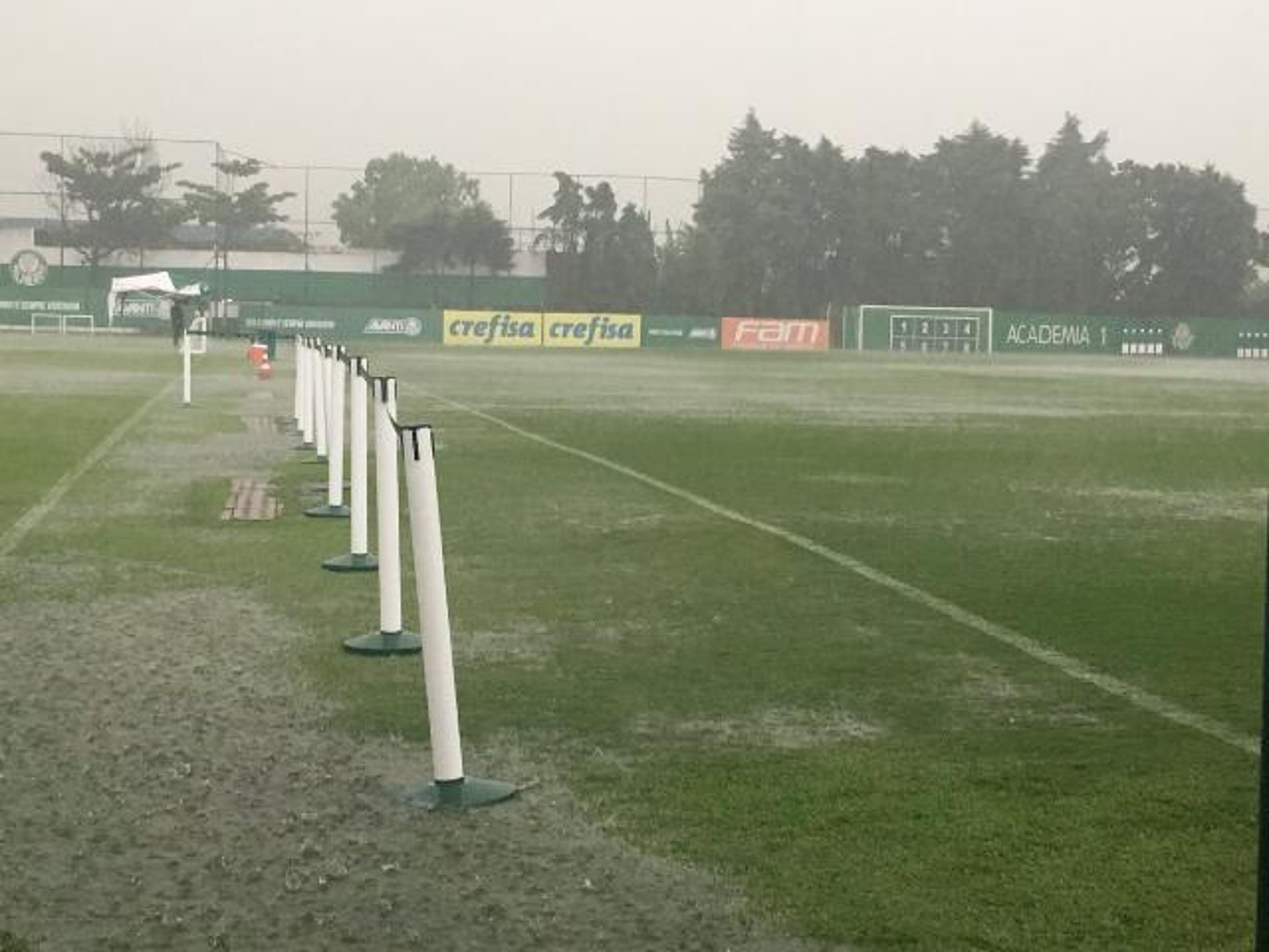 Por chuva, treino do Palmeiras é cancelado e Roger não ensaia time