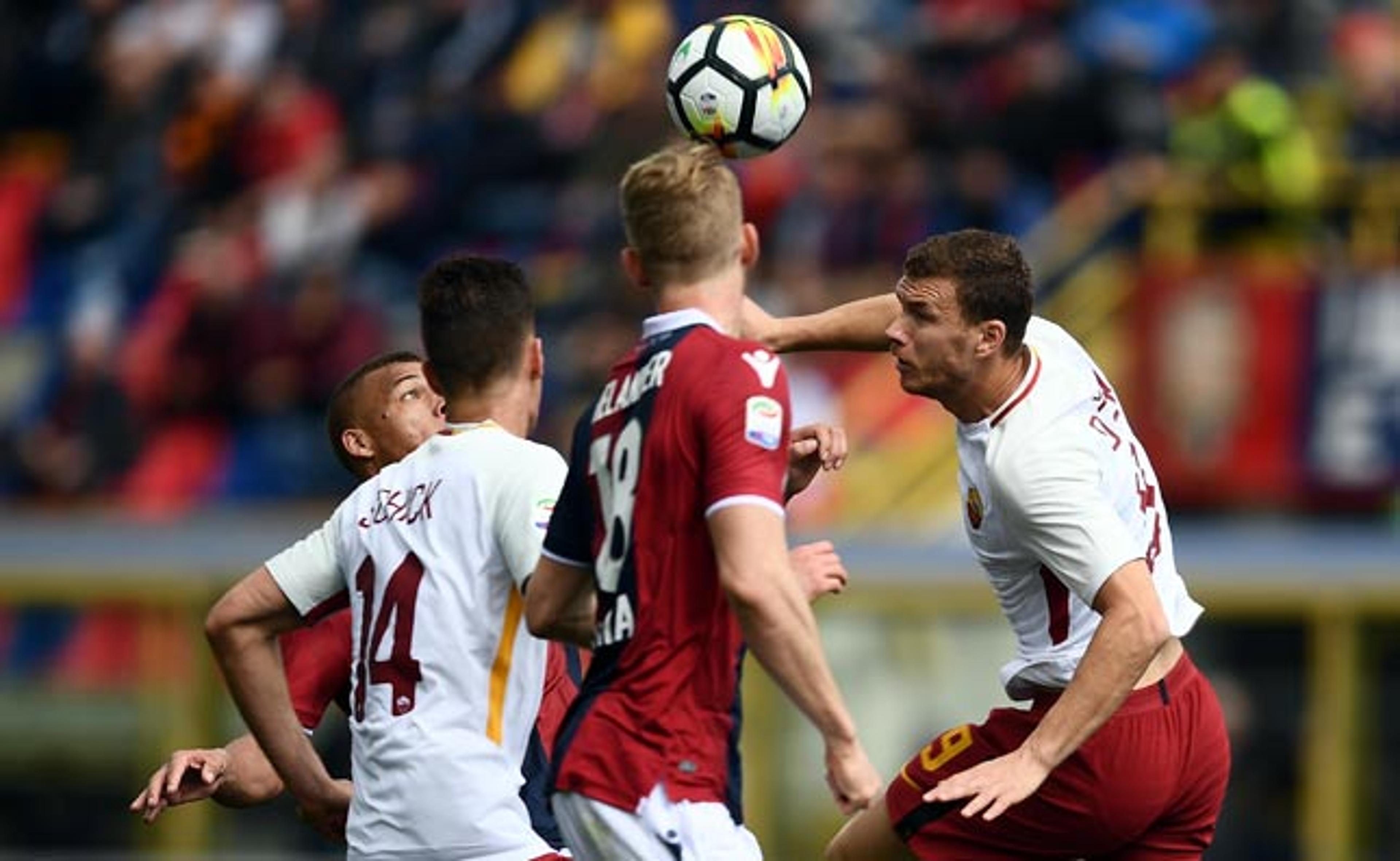 Dzeko marca, mas Roma fica no empate com o Bologna pelo Italiano