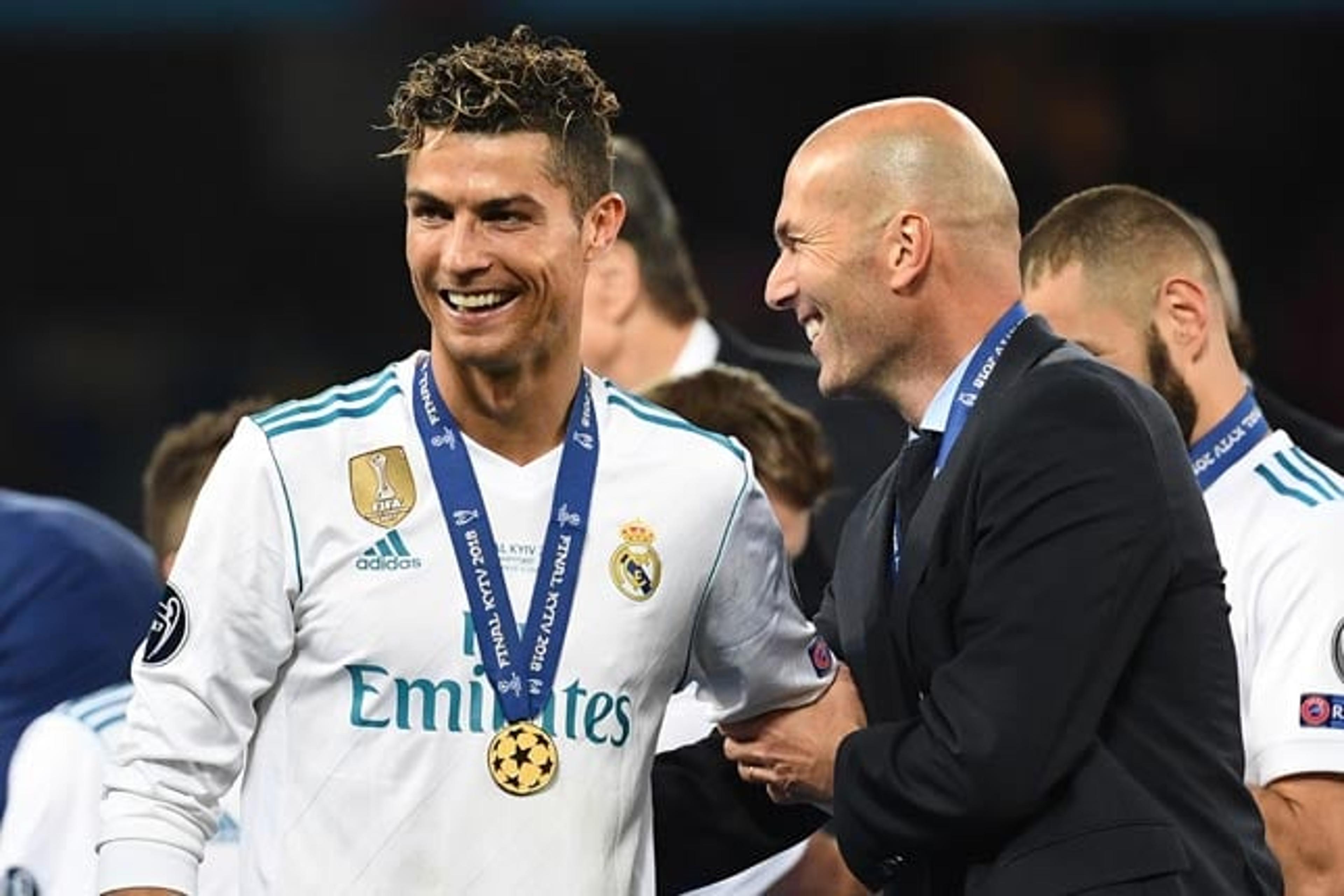 Zidane comemora outro título no Real e pede para CR7 ficar no clube