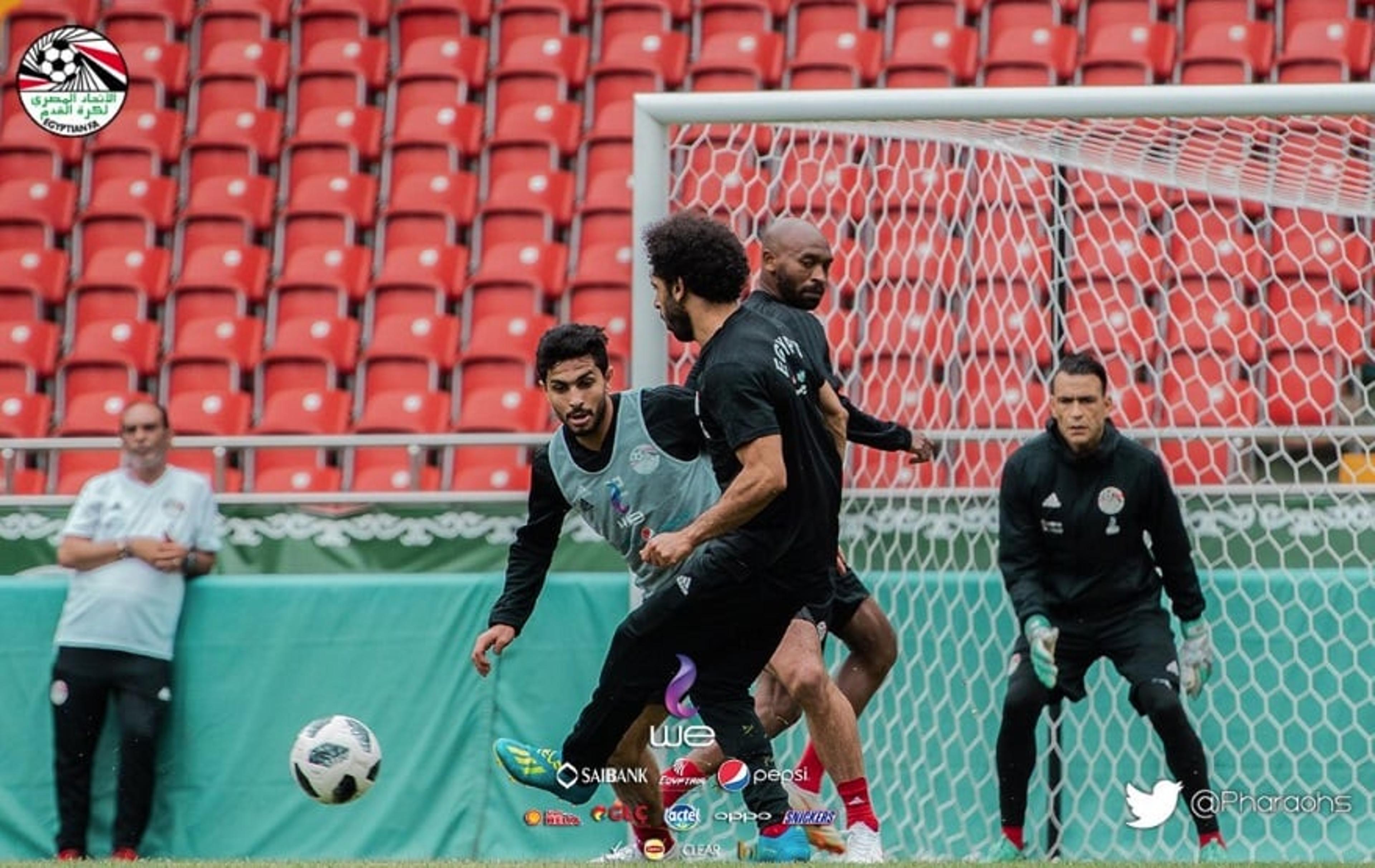 Salah participa de todo o treino e está pronto para estrear na Copa