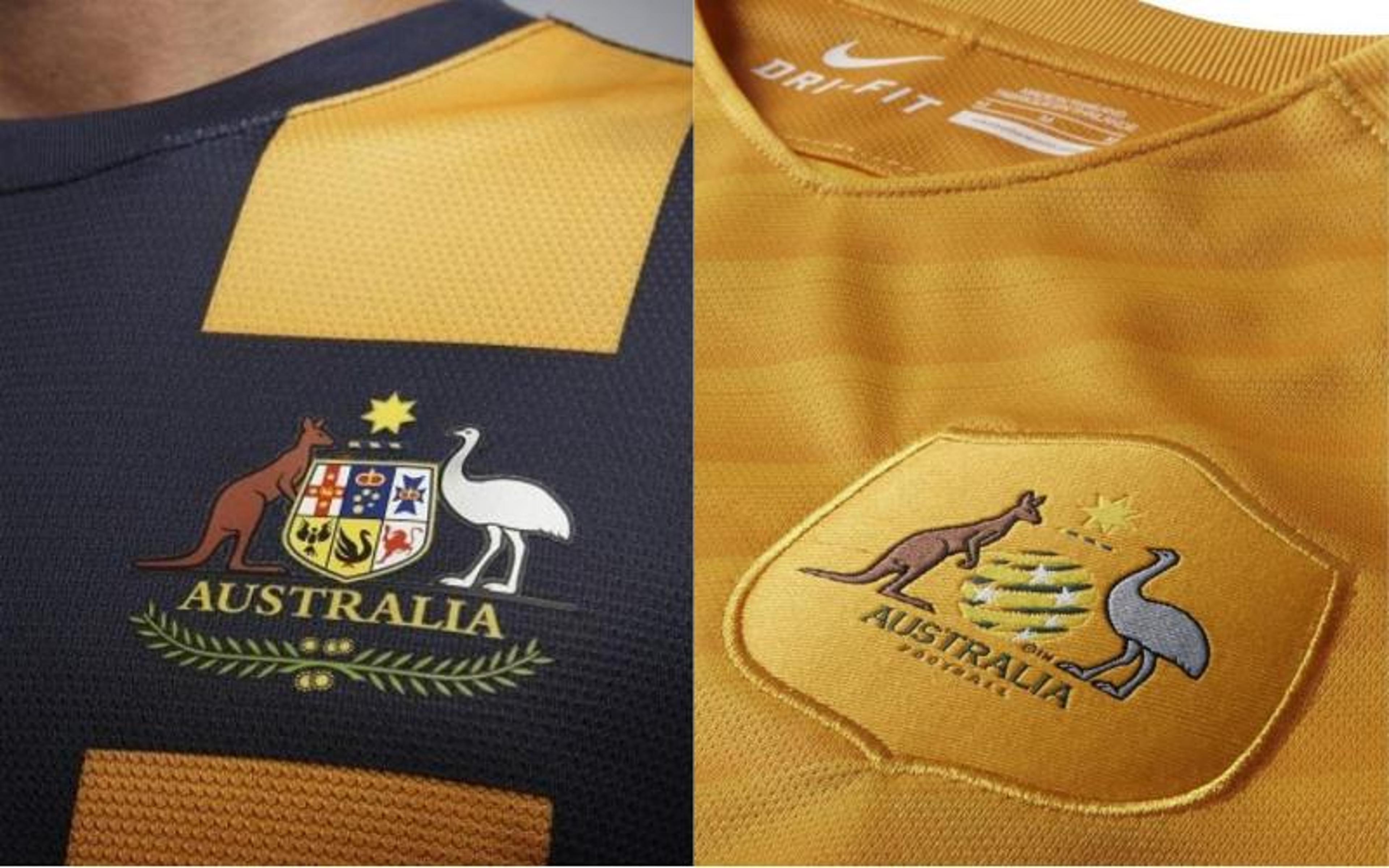 Bombou na internet: a curiosa história da camisa da Austrália, que tem dois escudos