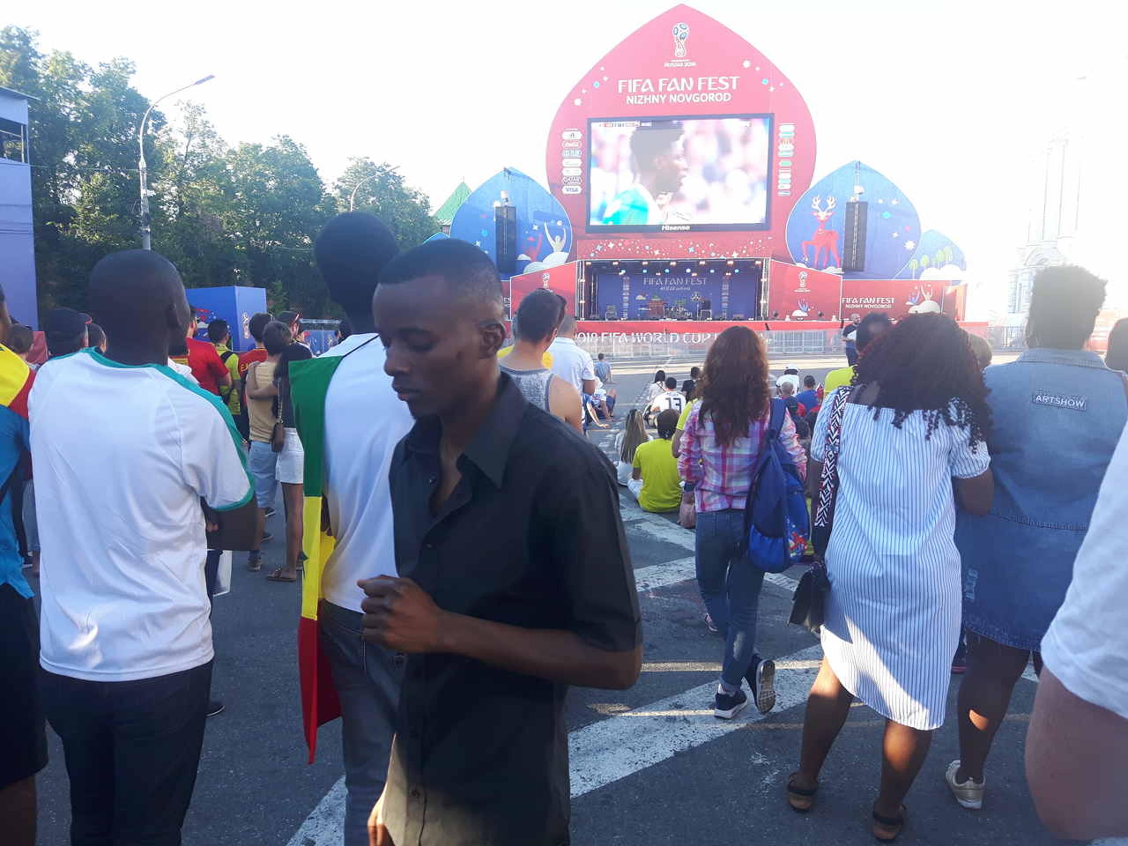 Fan fest de Novgorod: senegaleses sonhavam com a vaga. Se deram mal