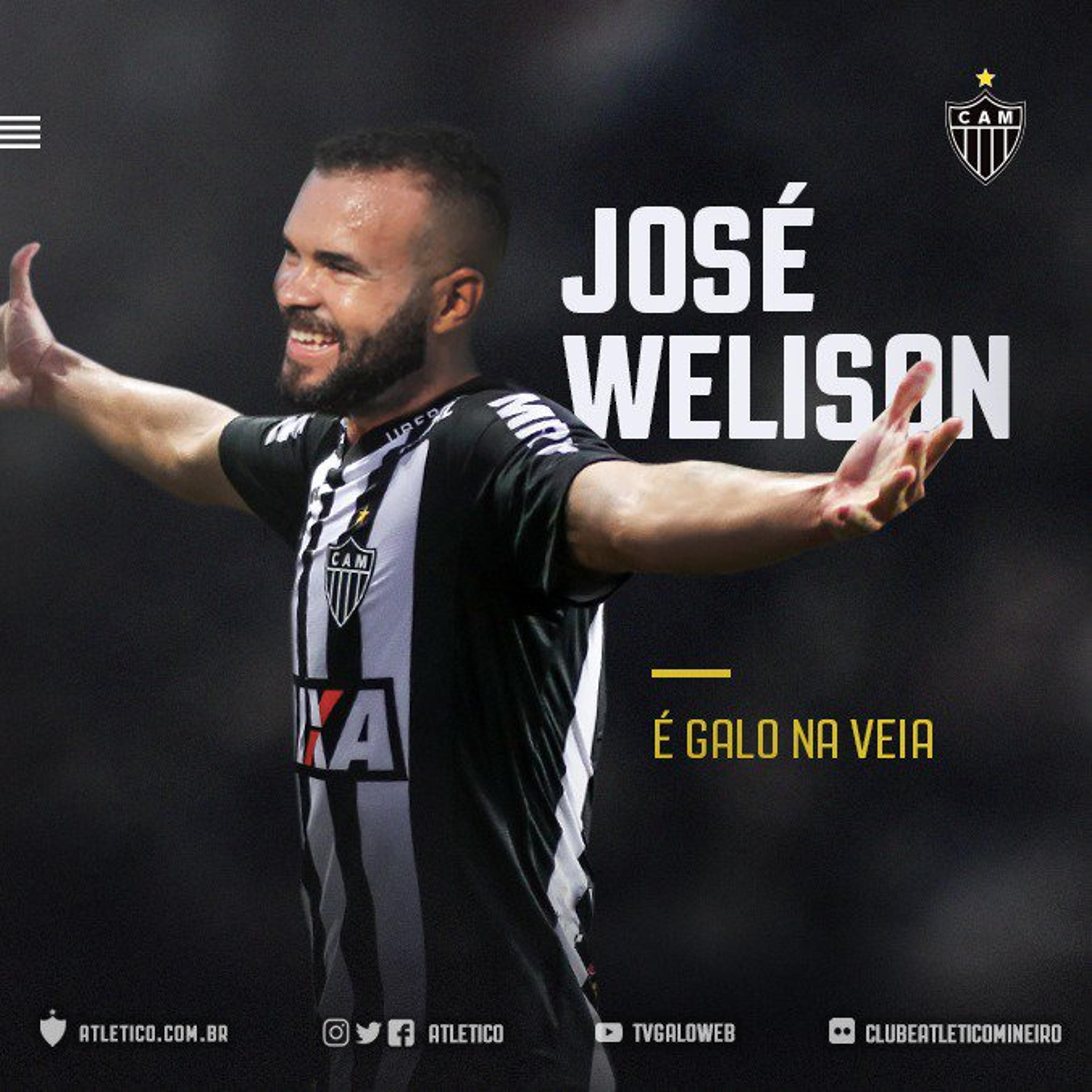 Atlético-MG anuncia contratação do volante José Welison