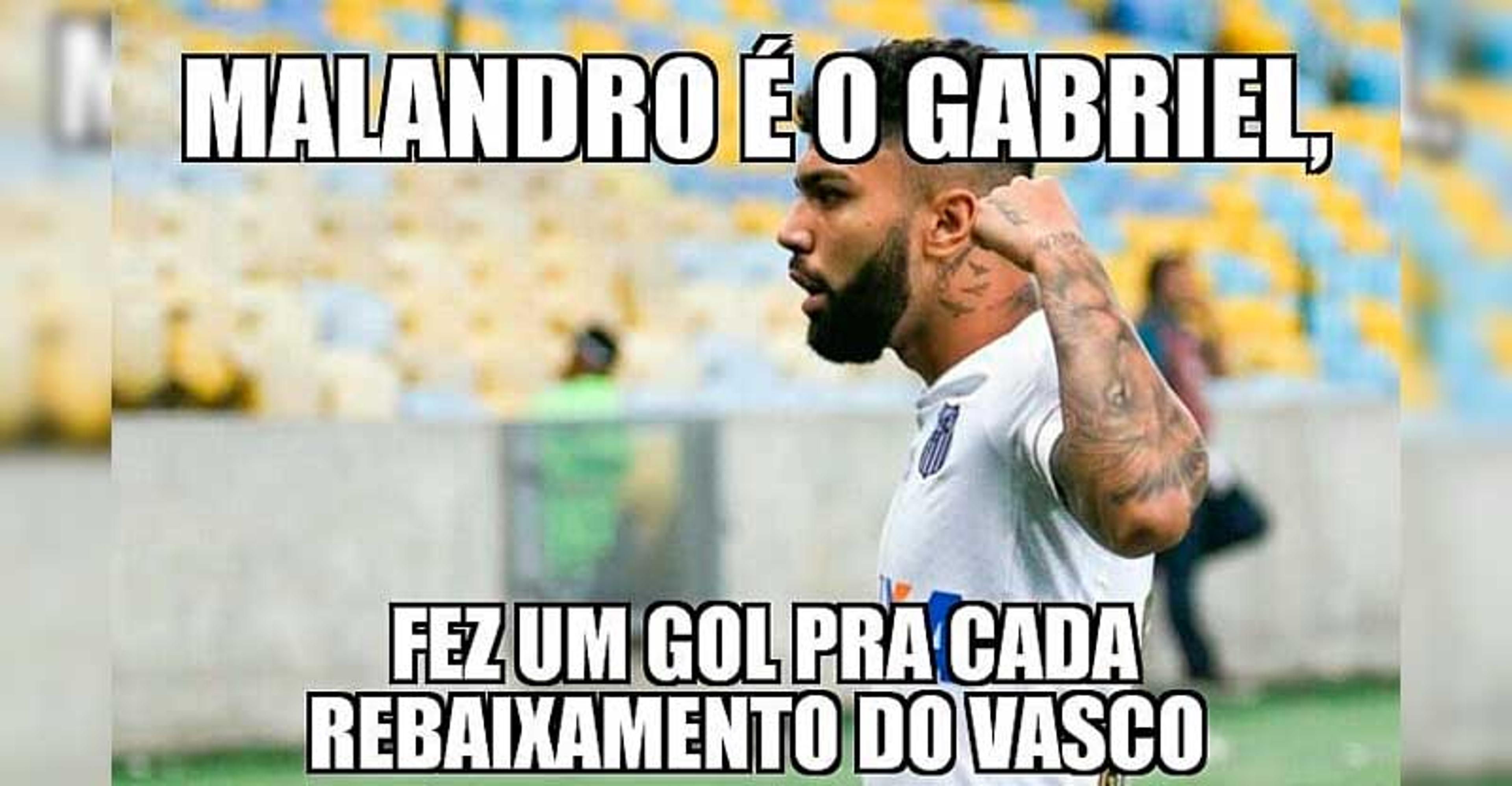 Hat-trick de Gabigol e vexame do Vasco rendem memes na web