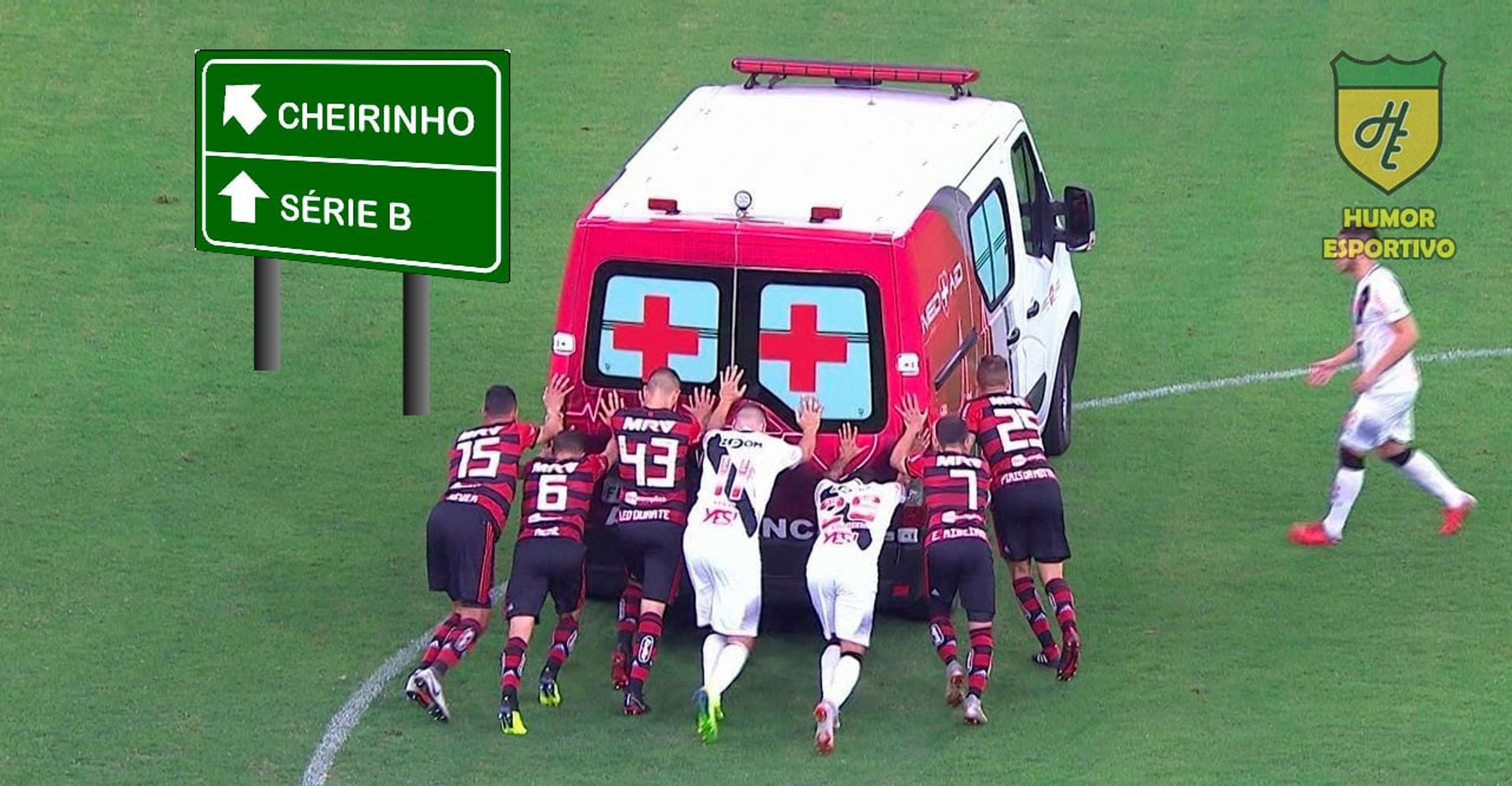 Web bomba de memes com ’empurrãozinho’ em ambulância