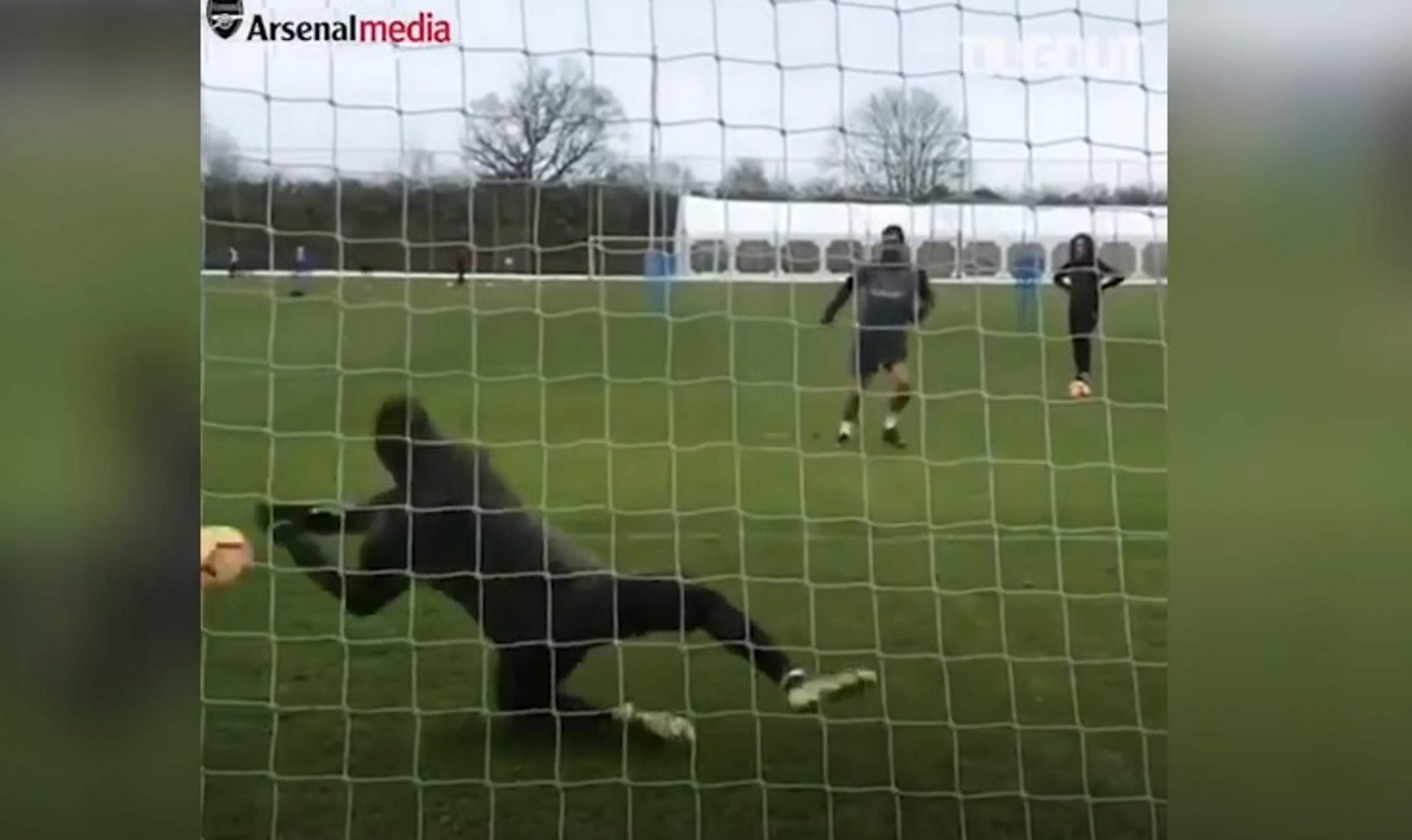 VÍDEO: Sai que é sua, Aubameyang! Atacante pega dois pênaltis no treino do Arsenal