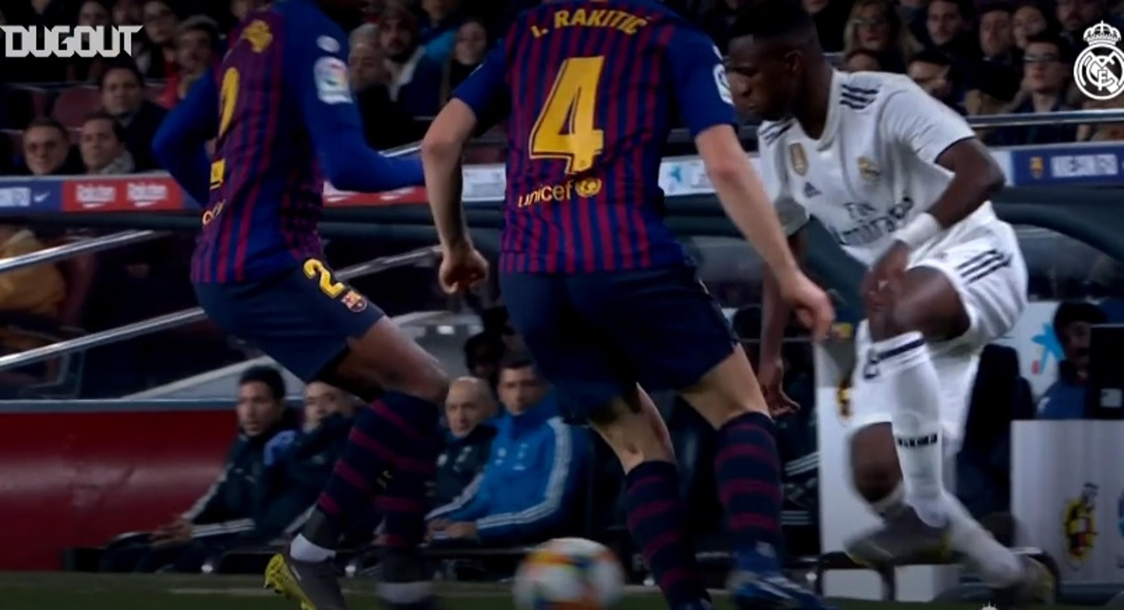 VÍDEO: Veja os melhores lances de Vinícius Jr no empate do Real com o Barça