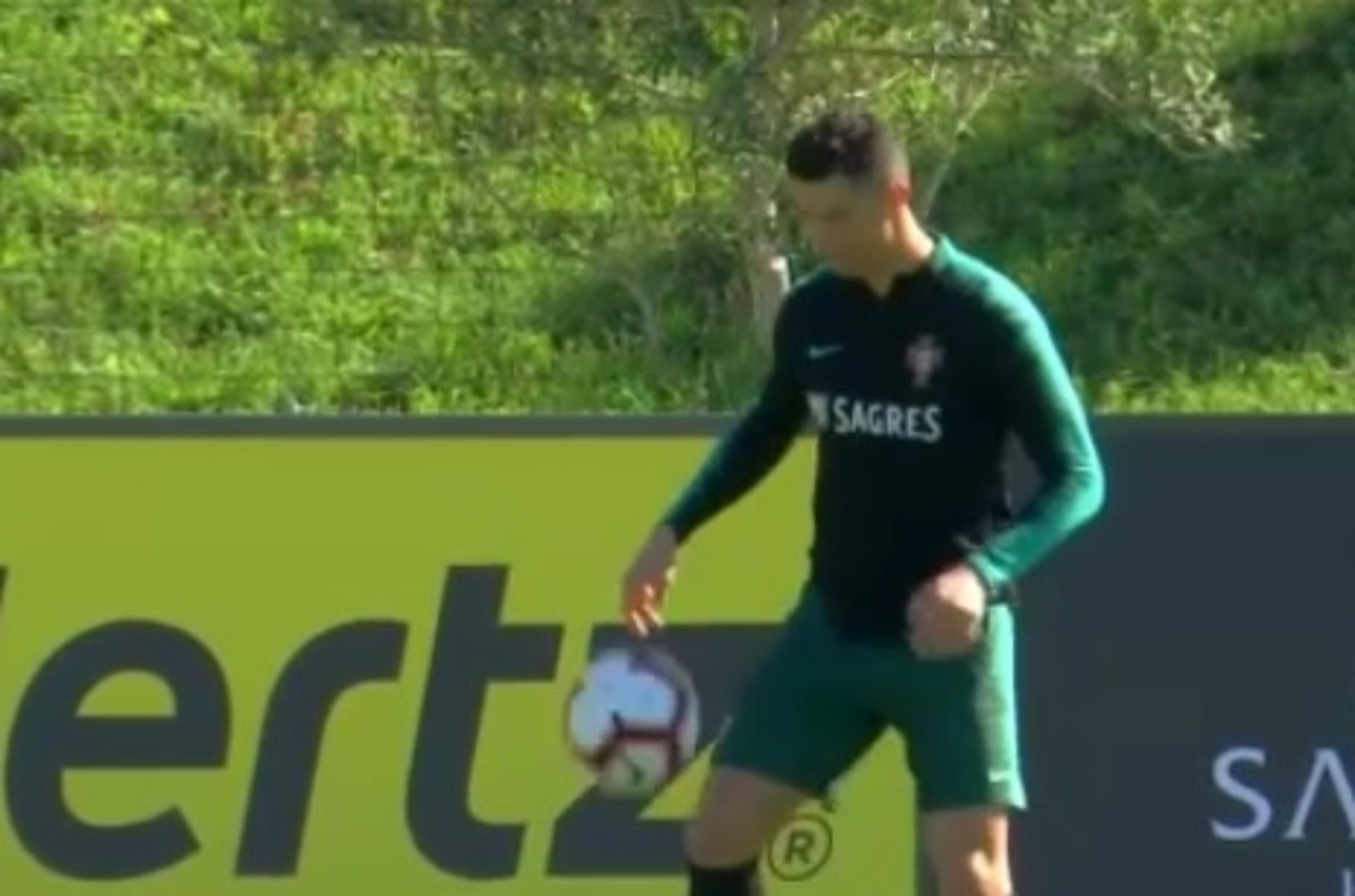 VÍDEO: De volta à seleção portuguesa, CR7 treina para a estreia nas Eliminatórias da Euro 2020