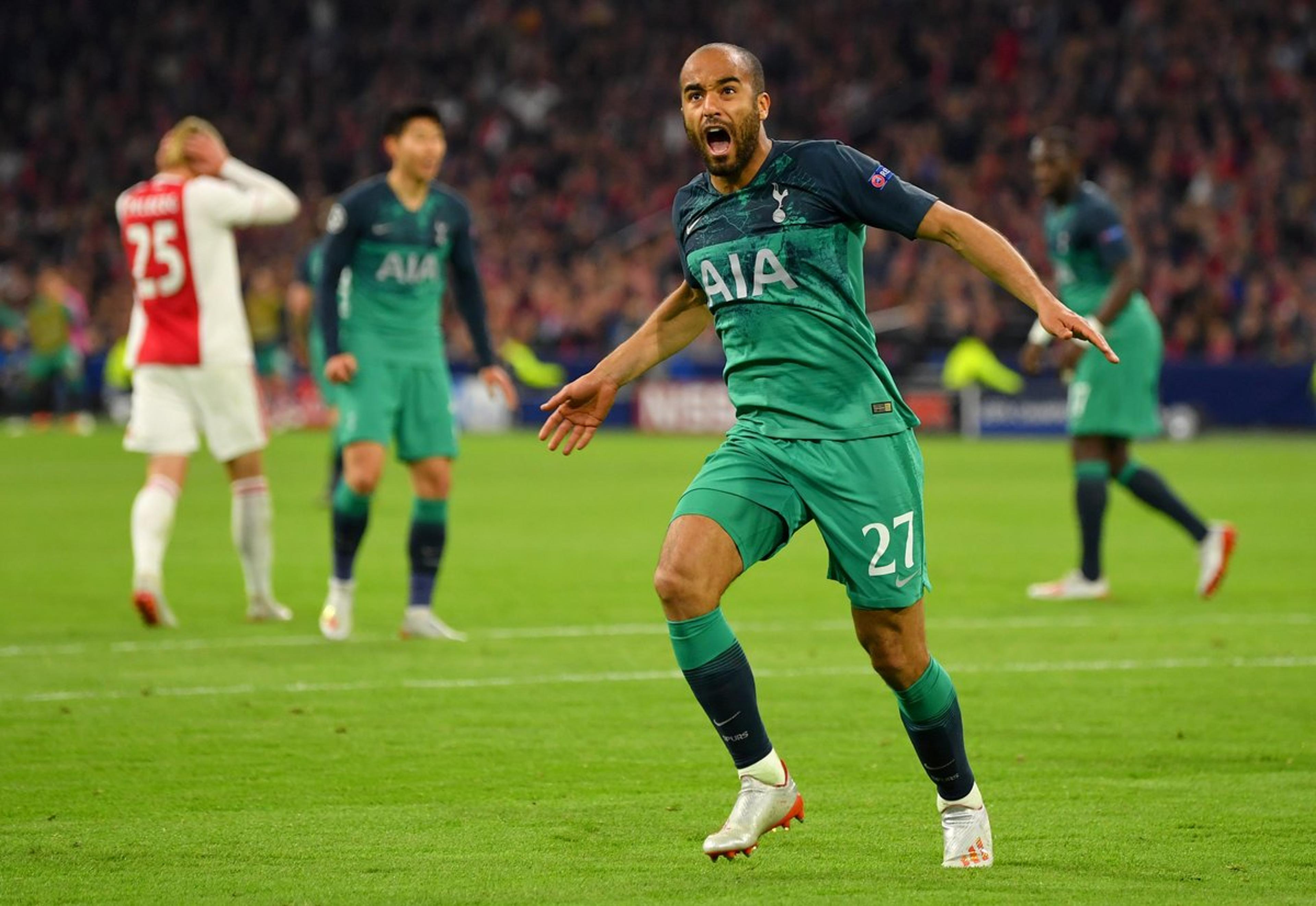 Lucas faz três, Tottenham vira contra o Ajax e é finalista da Champions