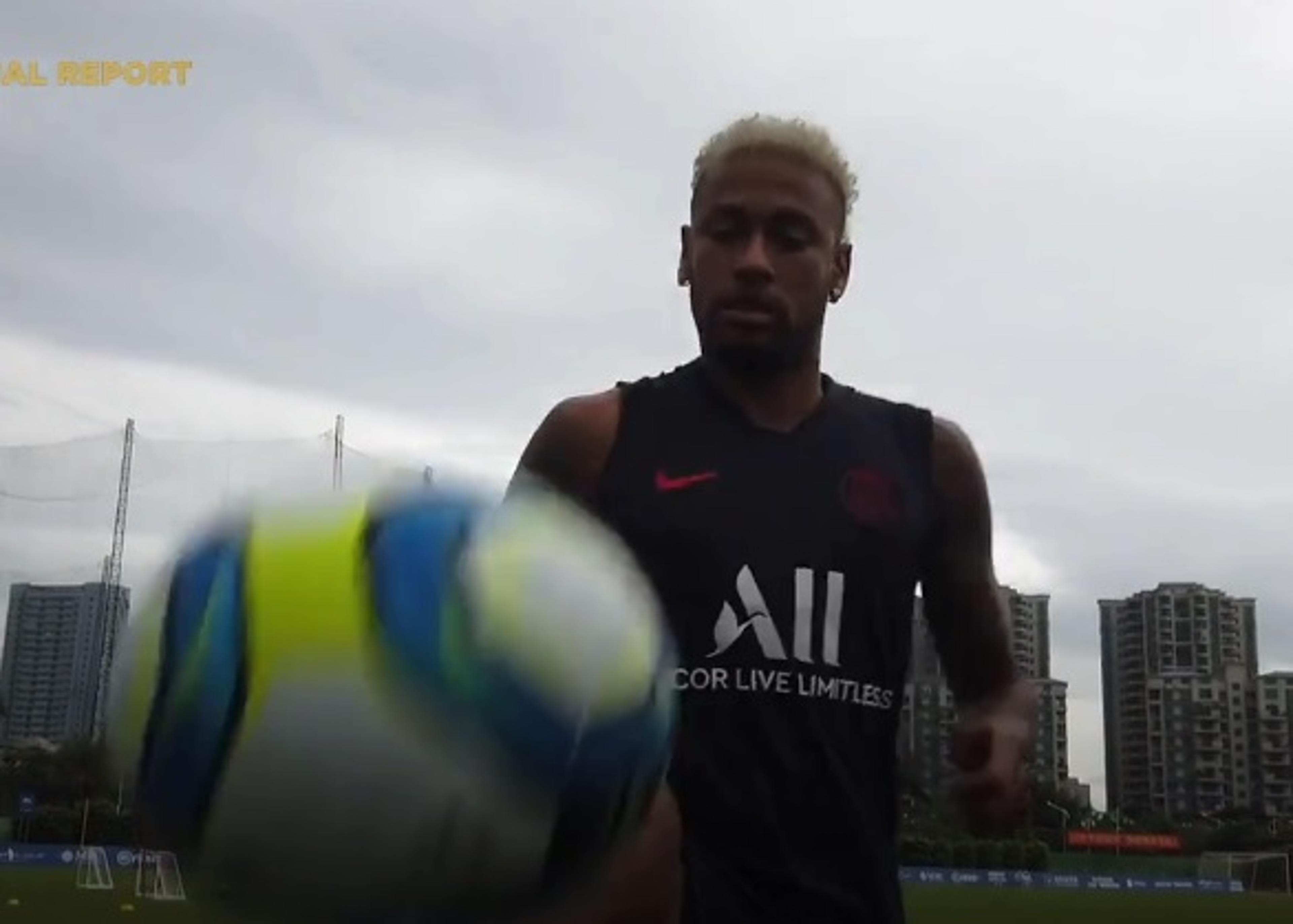 VÍDEO: Ainda com futuro indefinido, Neymar intensifica treinamentos na China