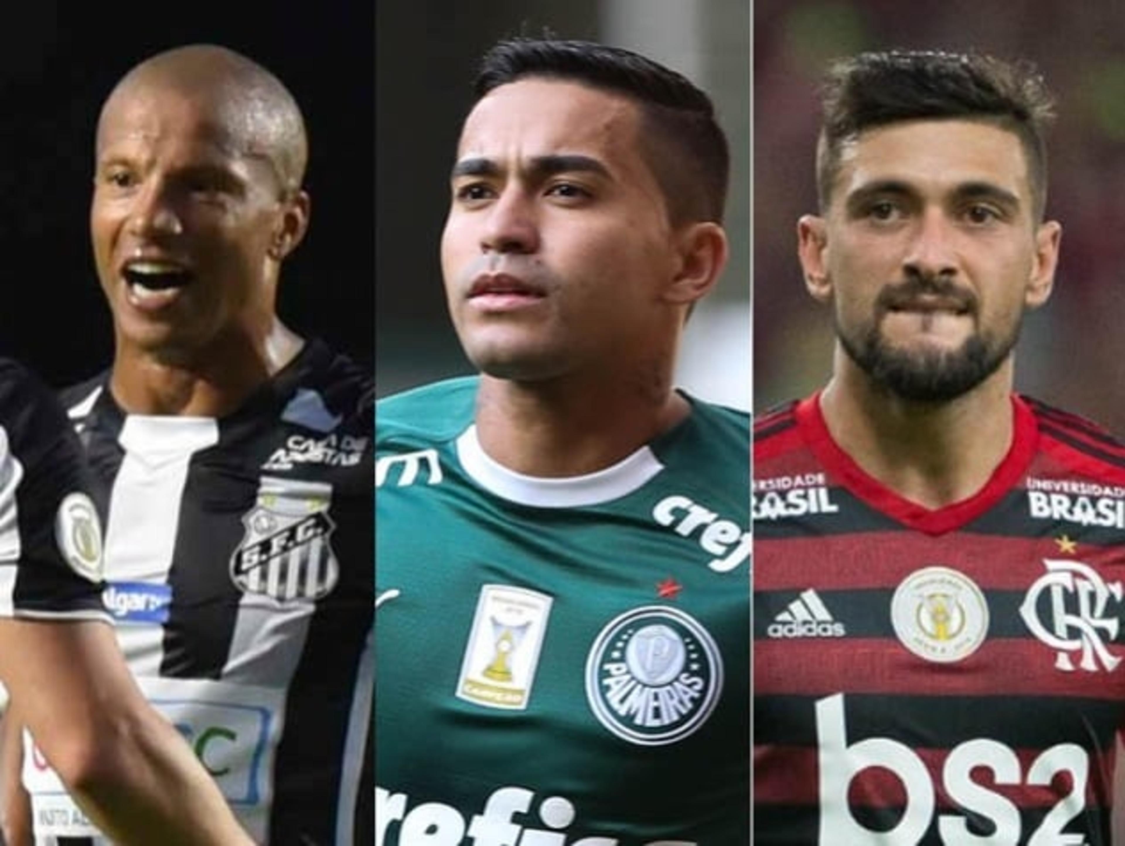 Jogadores de Flamengo, Santos e Palmeiras dominam as estatísticas do Brasileirão