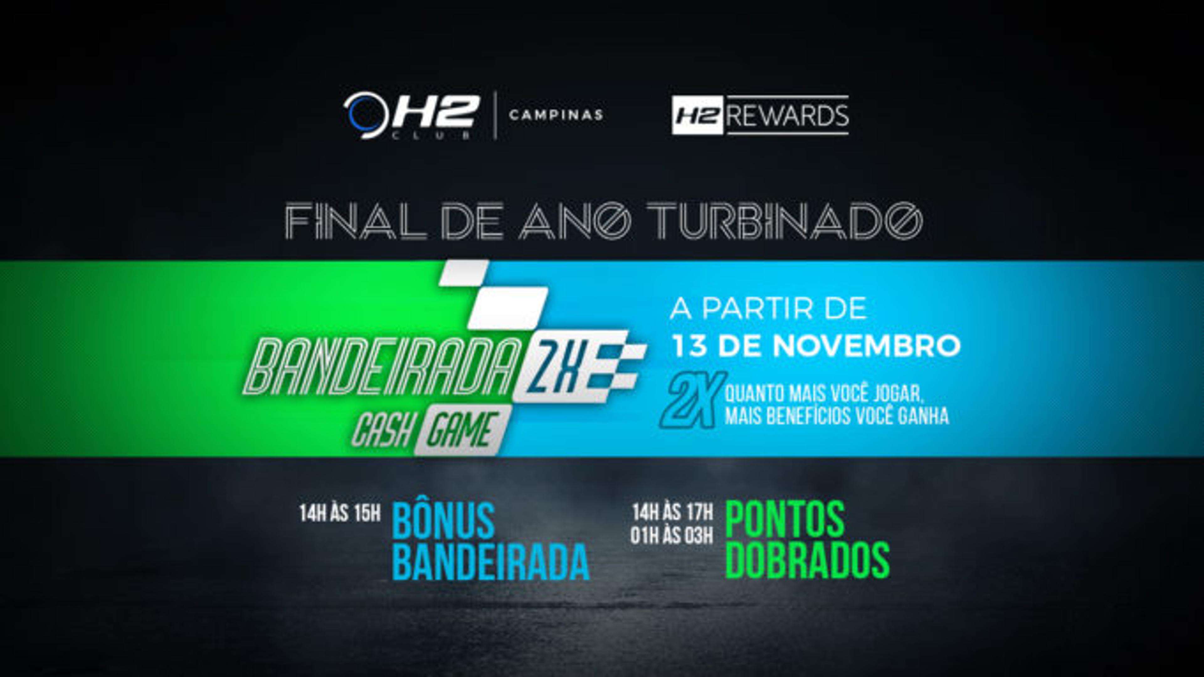 H2 Campinas faz ‘Bandeirada 2X’ pra turbinar final de ano no H2 Rewards