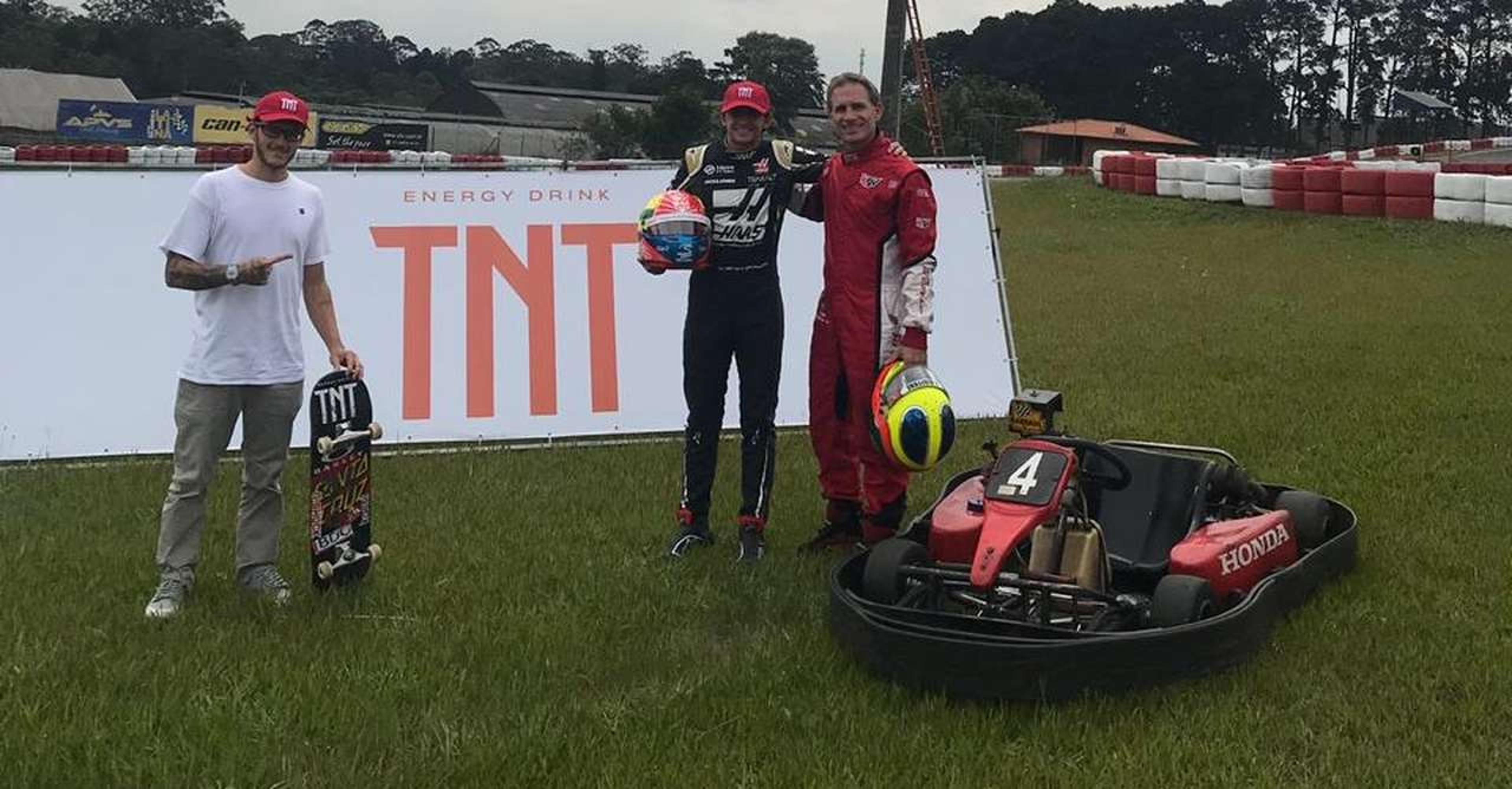 Pietro Fittipaldi em Desafio de Kart com Felipe Giaffone e Rony Gomes