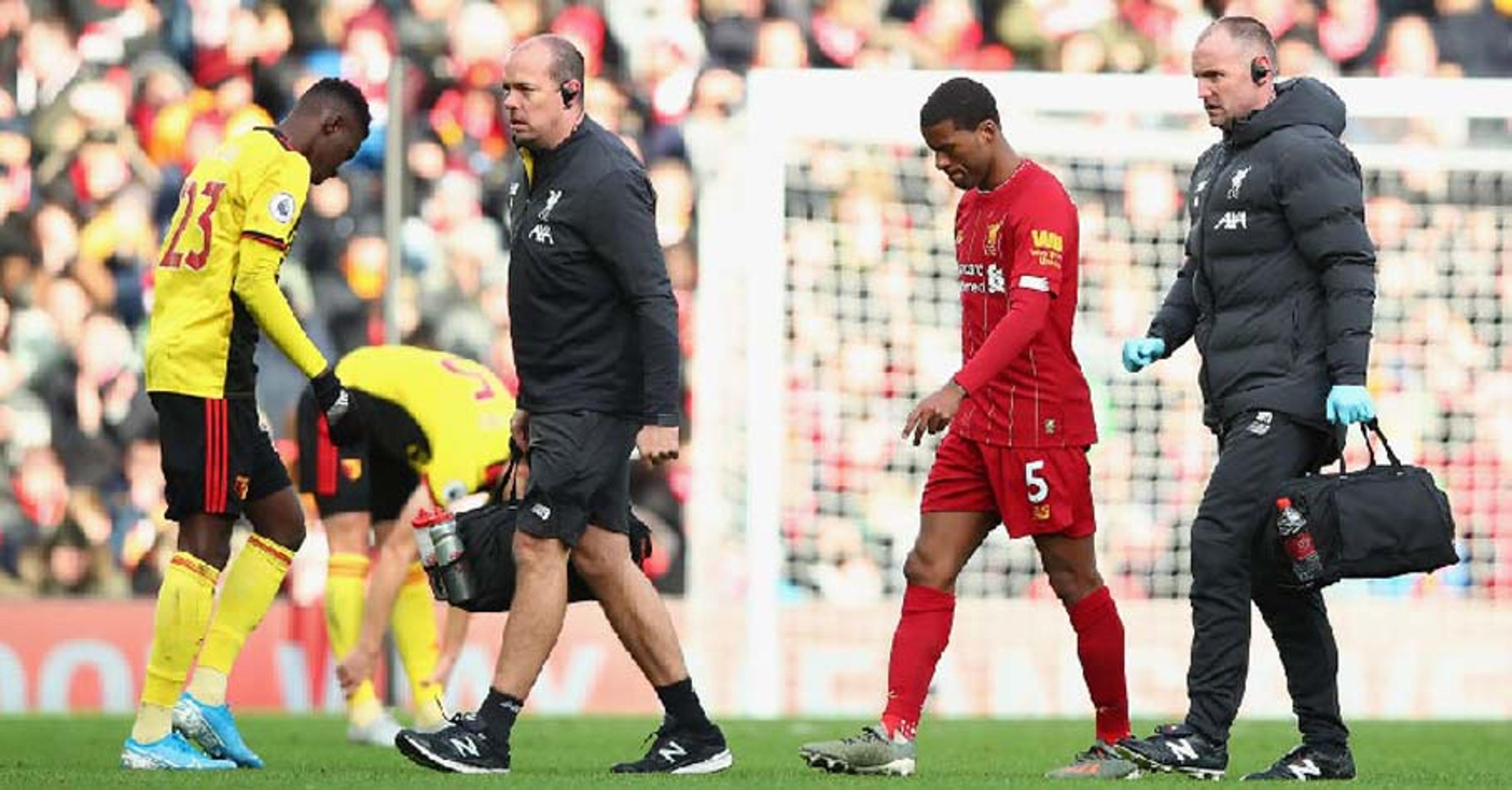 Wijnaldum se machuca em vitória do Liverpool e é dúvida para o Mundial