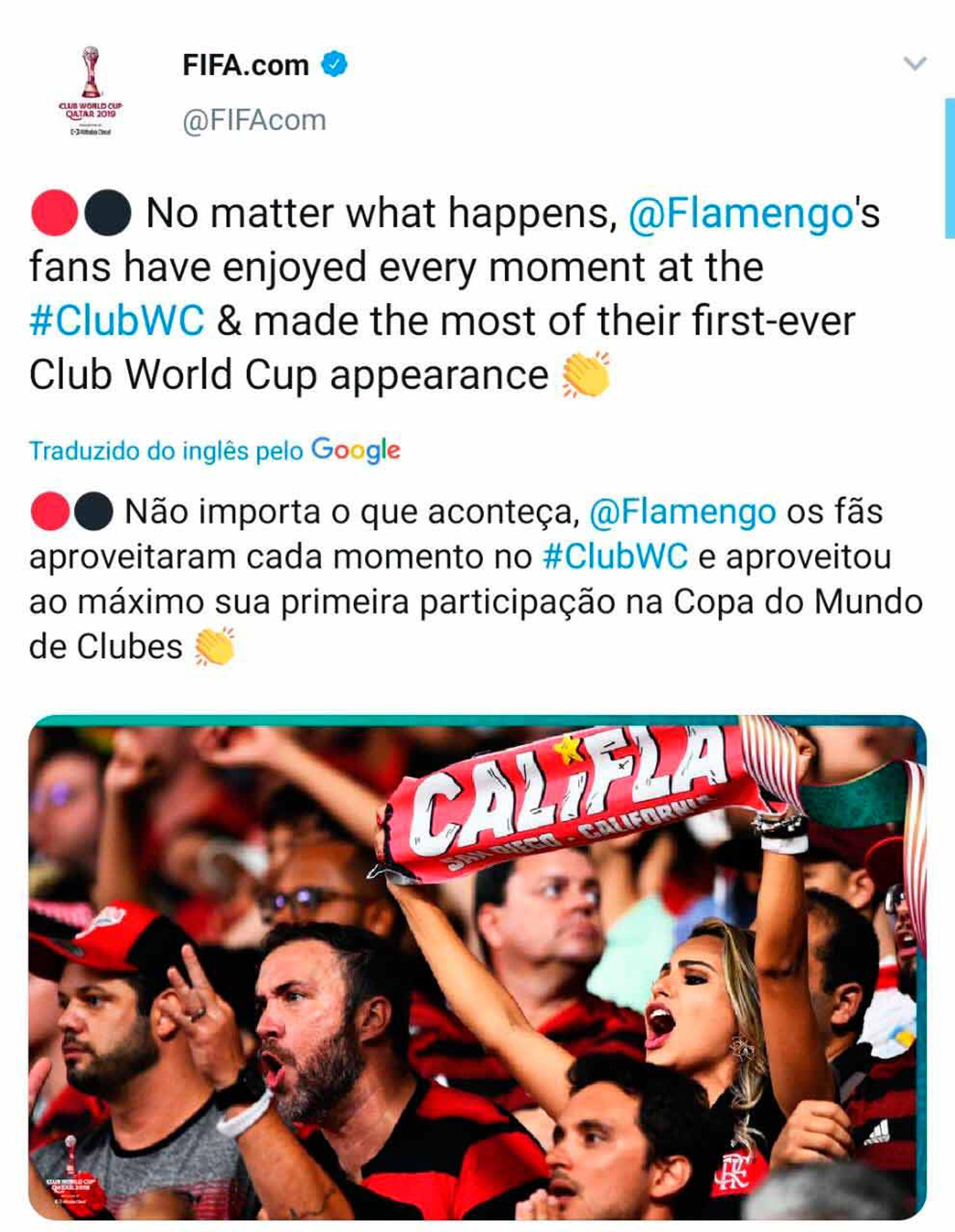 E 81? Fifa faz post sobre primeira participação do Flamengo em Mundial e diverte rivais